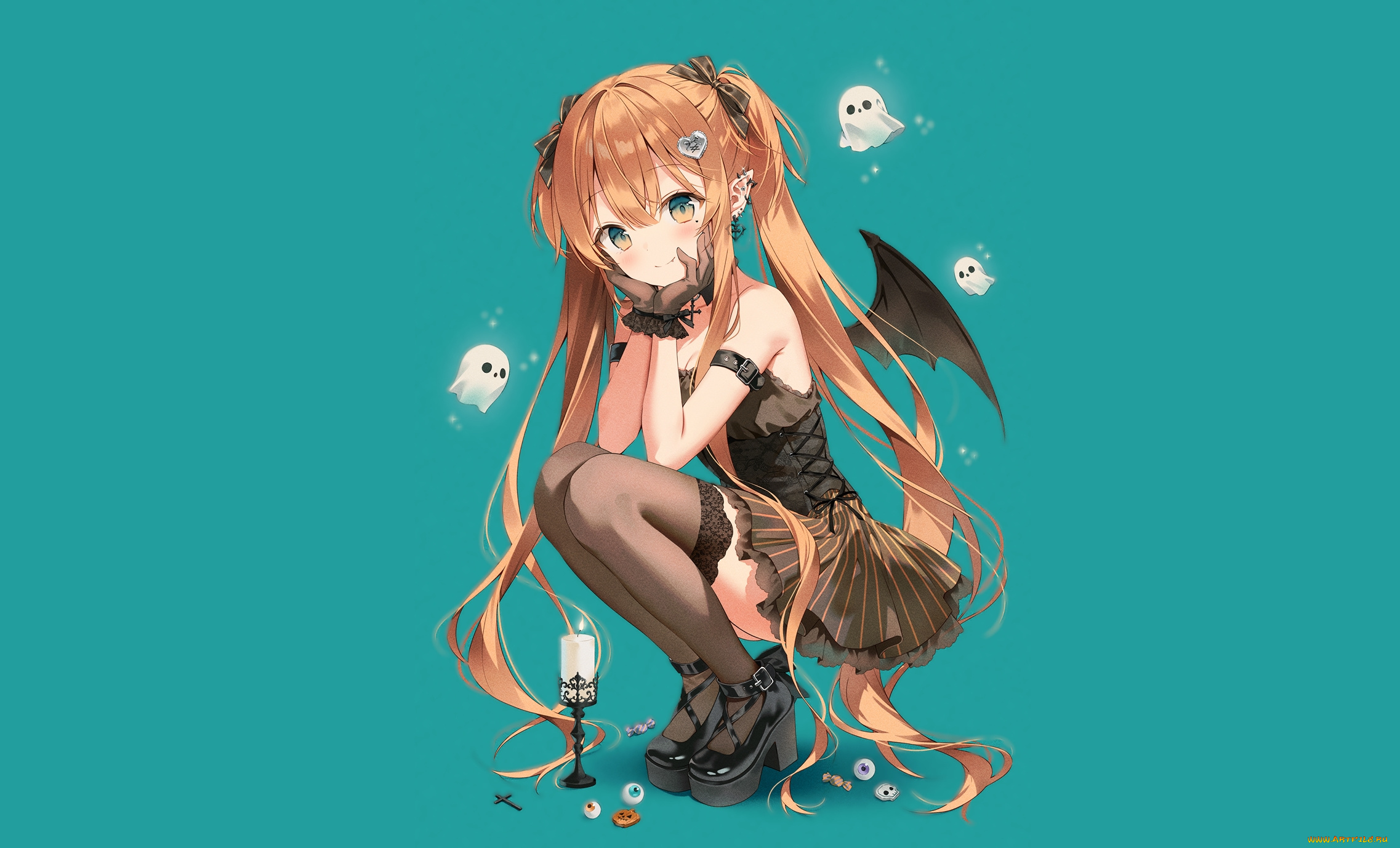 аниме, магия, , колдовство, , halloween, девушка