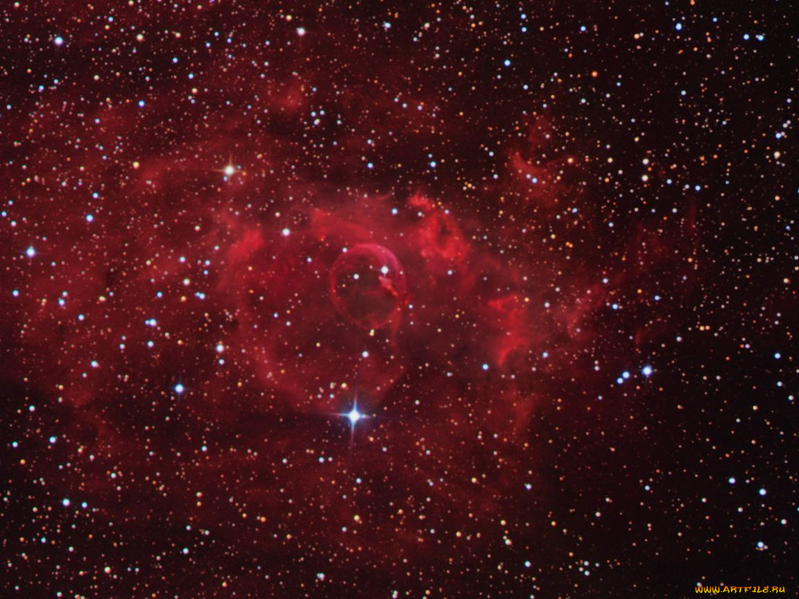 звезды, туманность, пузырь, космос, галактики, туманности