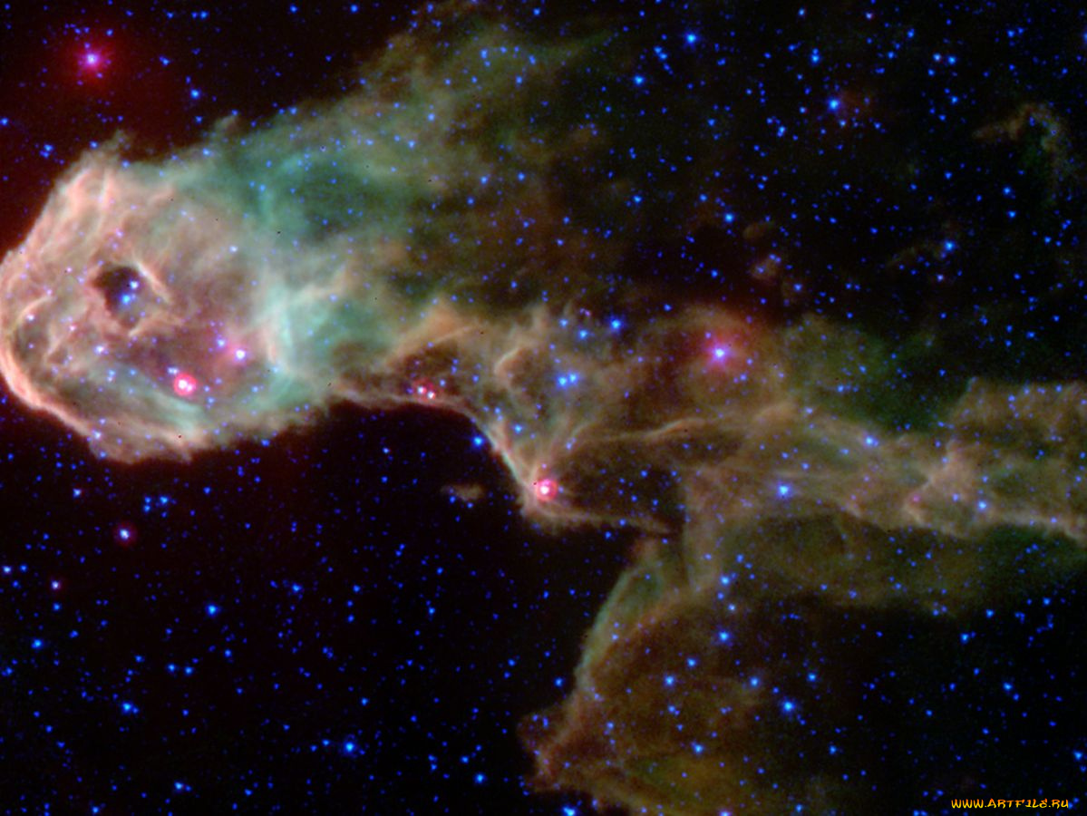 туманность, хобот, космос, галактики, туманности