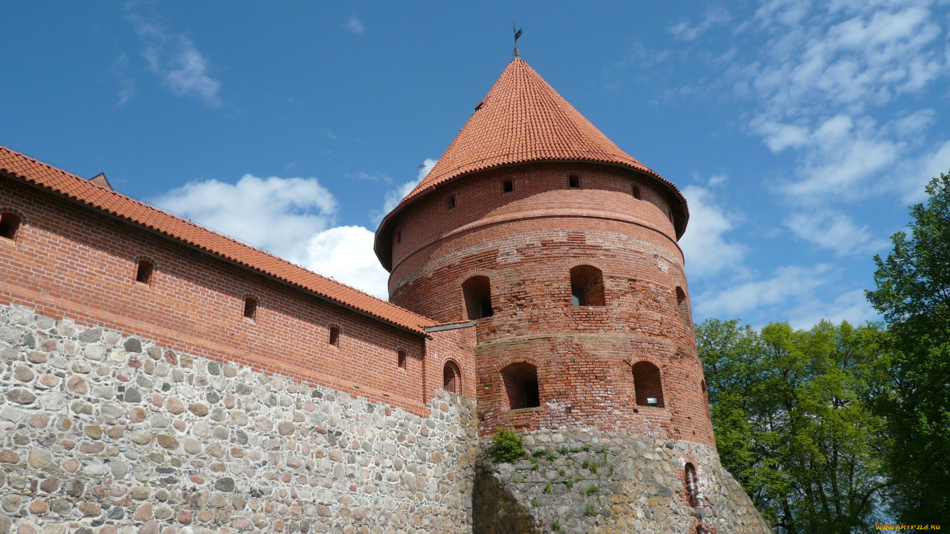 trakai, lithuania, города, дворцы, замки, крепости