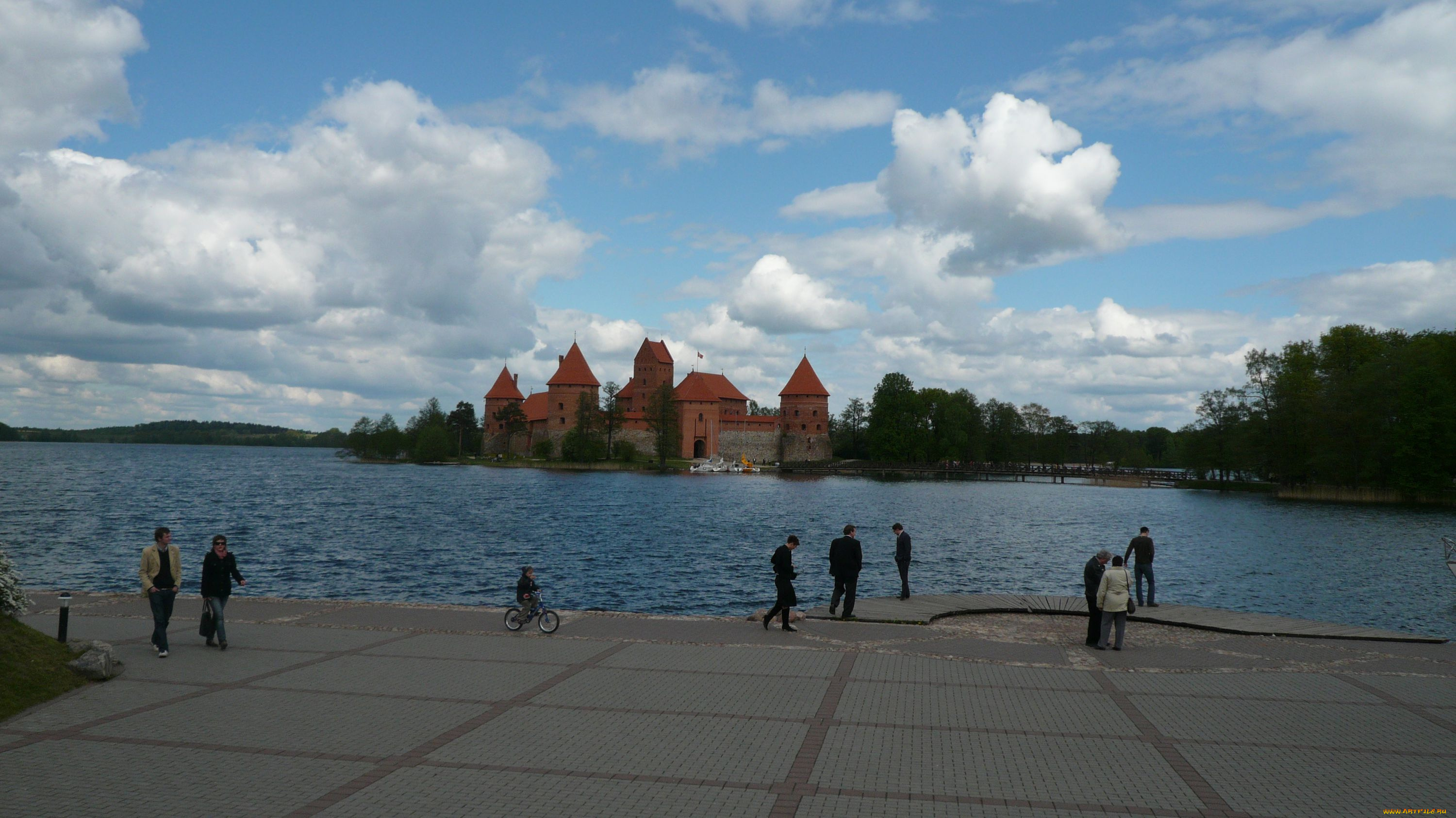 trakai, lithuania, города, дворцы, замки, крепости