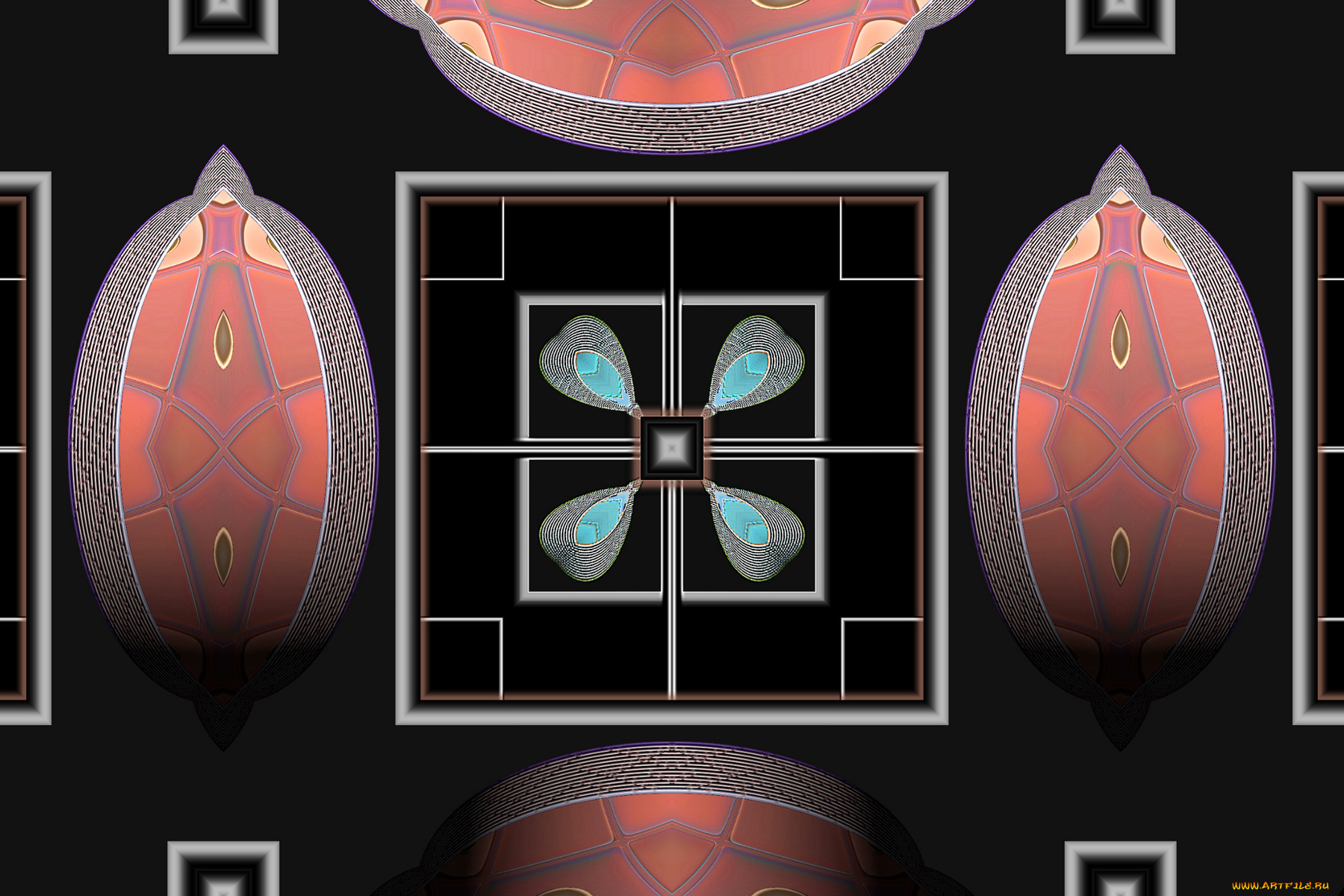 3д, графика, fractal, фракталы, фон, узор