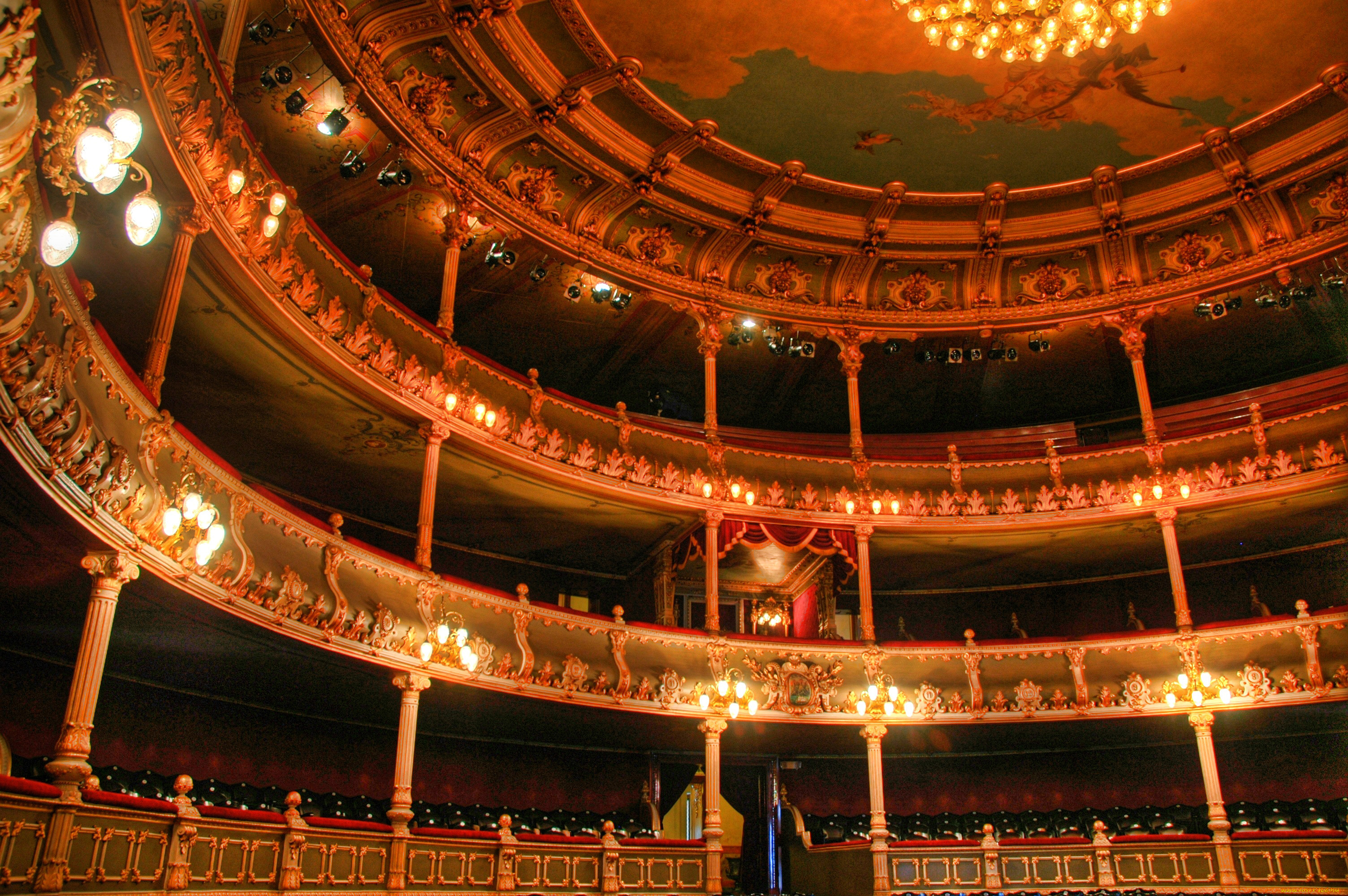 интерьер, театральные, концертные, кинозалы, театр, националь