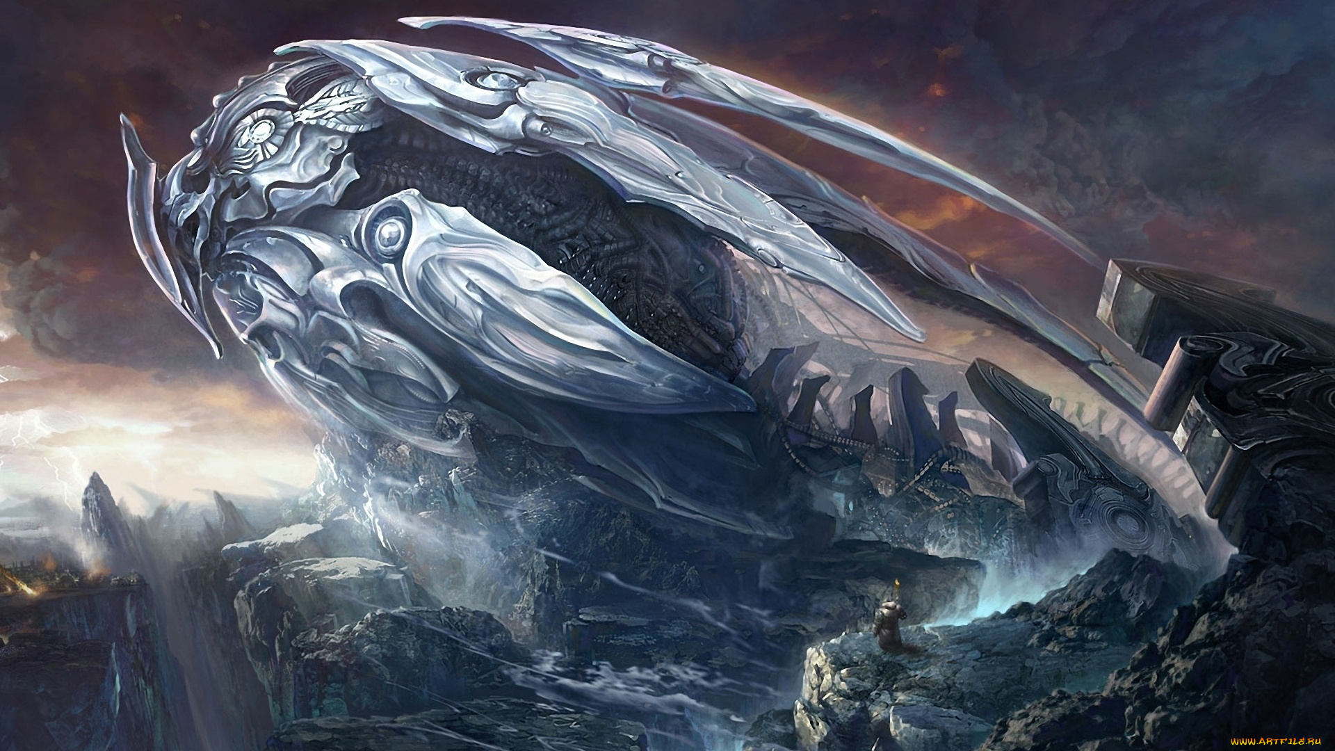 , the, exiled, realm, of, arborea, видео, игры, tera, маг, скалы, посох, online, сооружение, горы, робот, механизм