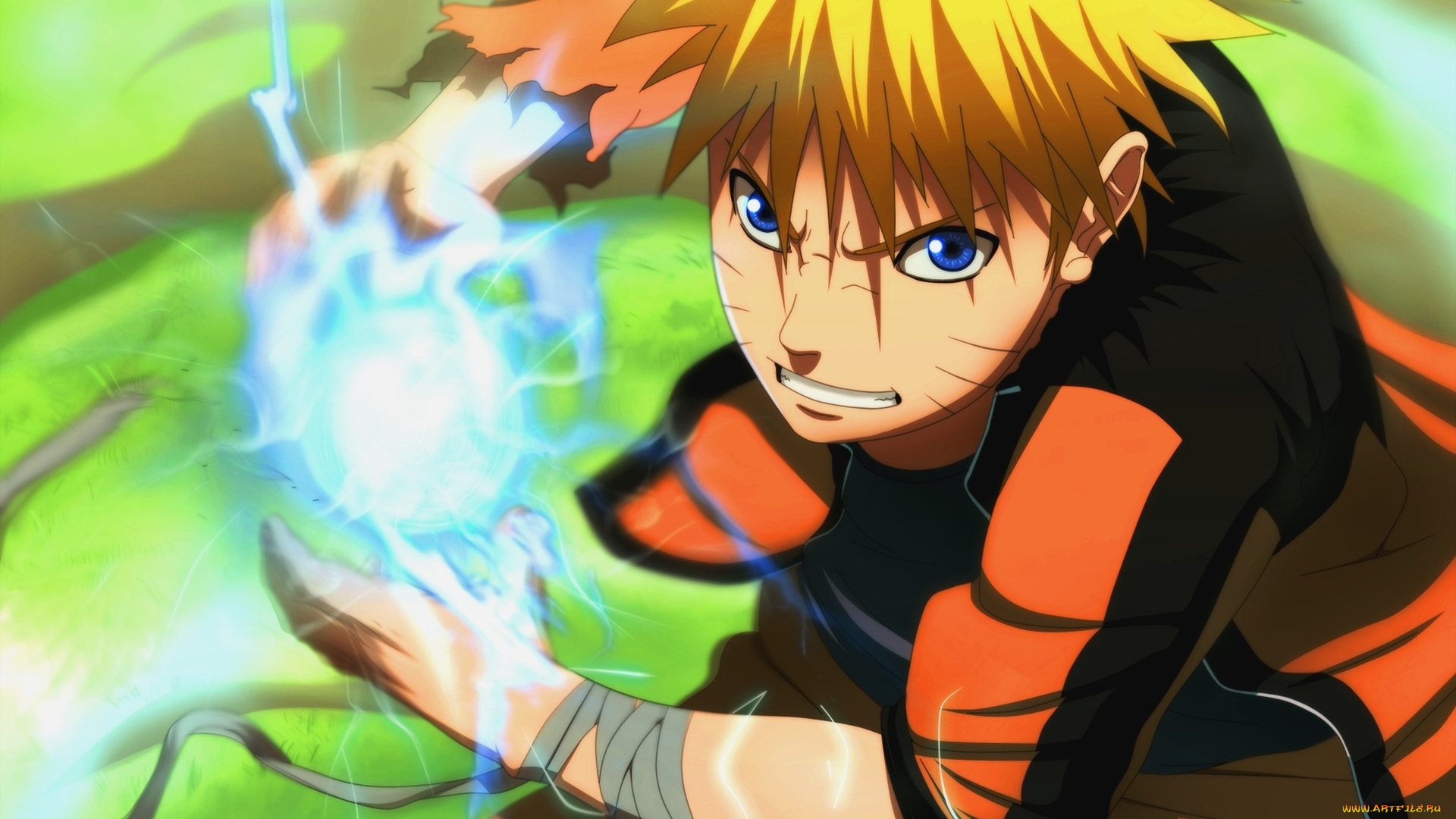 аниме, naruto, разенган, наруто