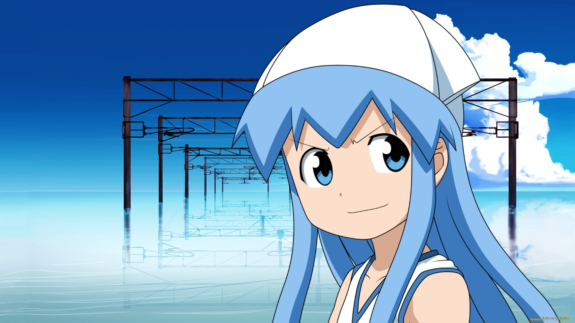 аниме, shinryaku, , ika, musume, взгляд