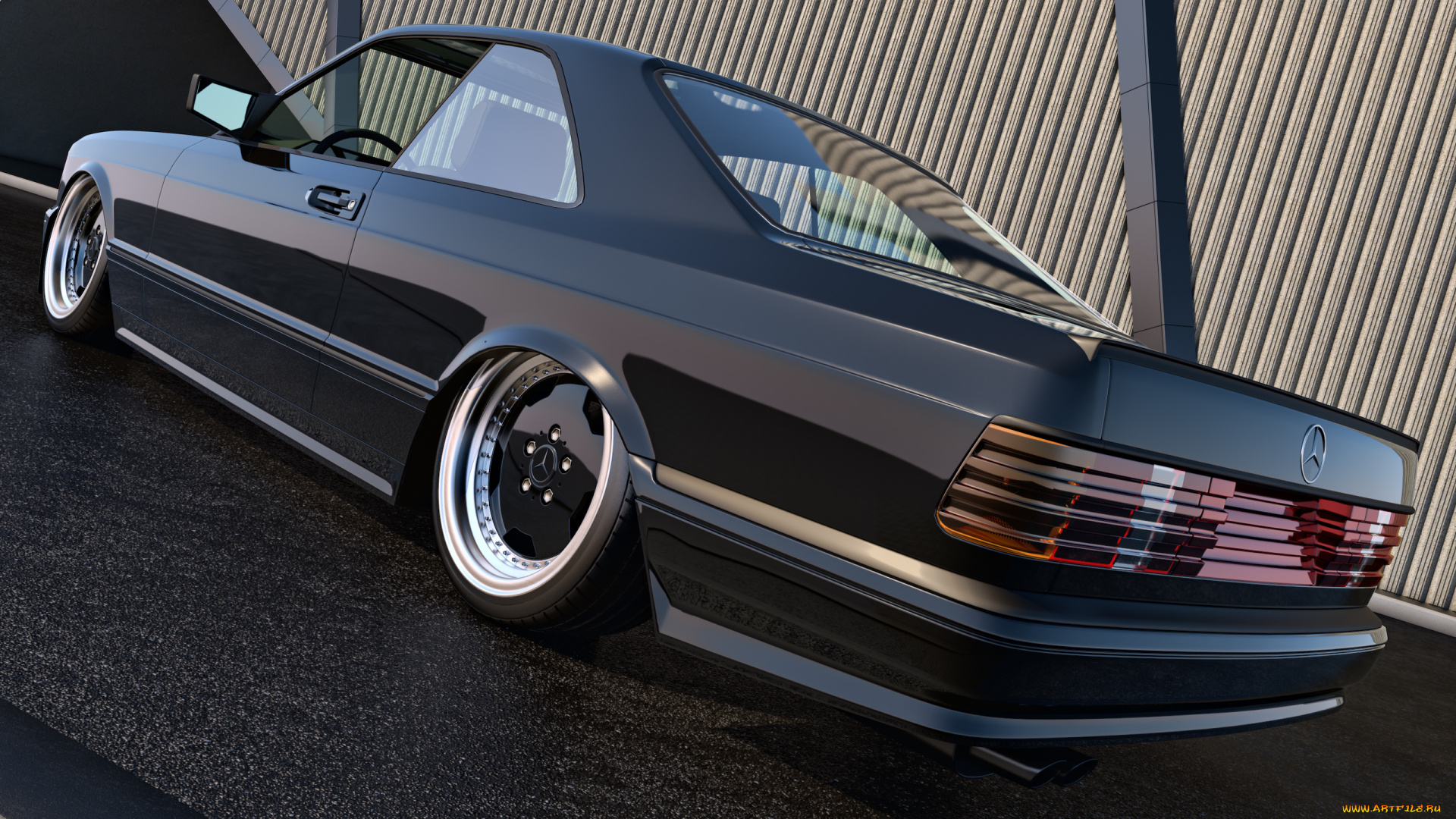 автомобили, 3д, mercedes, 1991, amg, sec, 560, benz