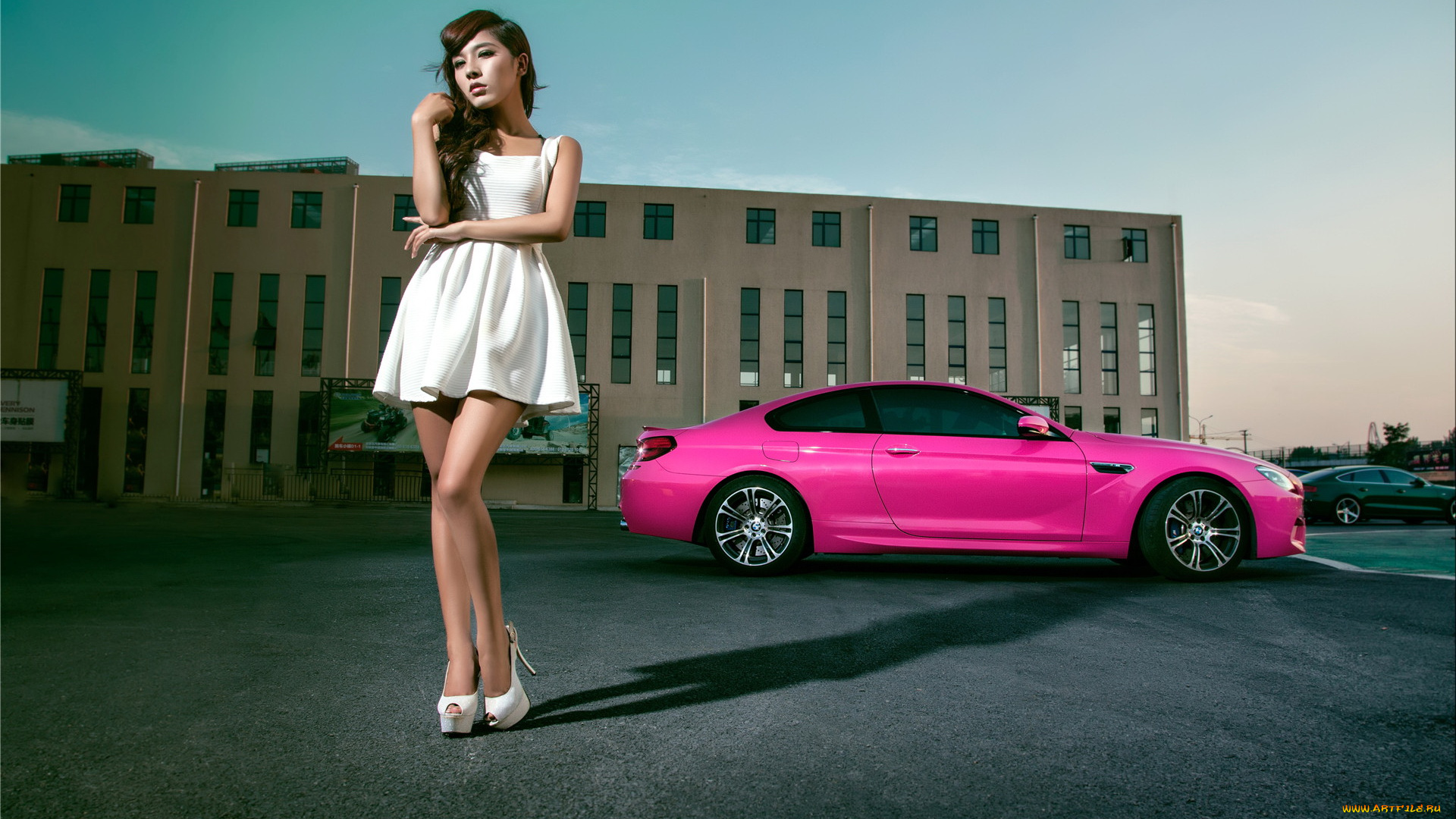 автомобили, авто, с, девушками, девушка, автомобиль, азиатка, bmw, m6