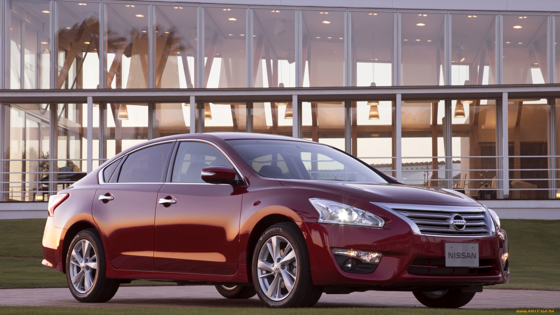 автомобили, nissan, datsun, teana, jp-spec, l33, 2014, красный