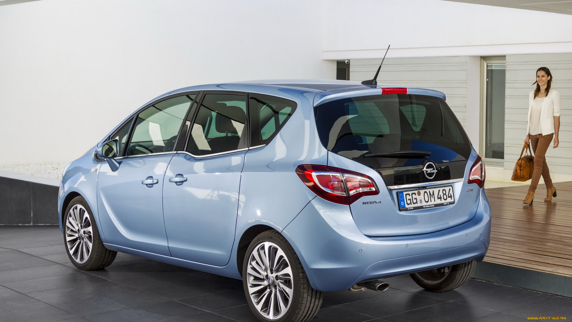 автомобили, opel, meriva, b, 2014, синий