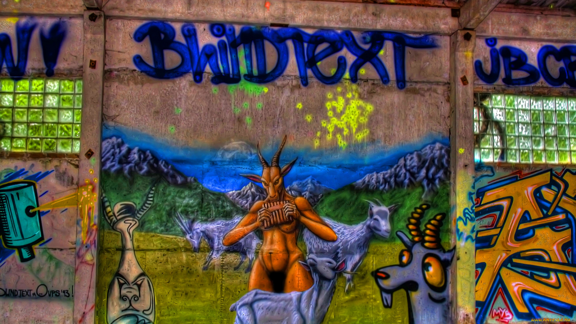 разное, граффити, рисунки, стена