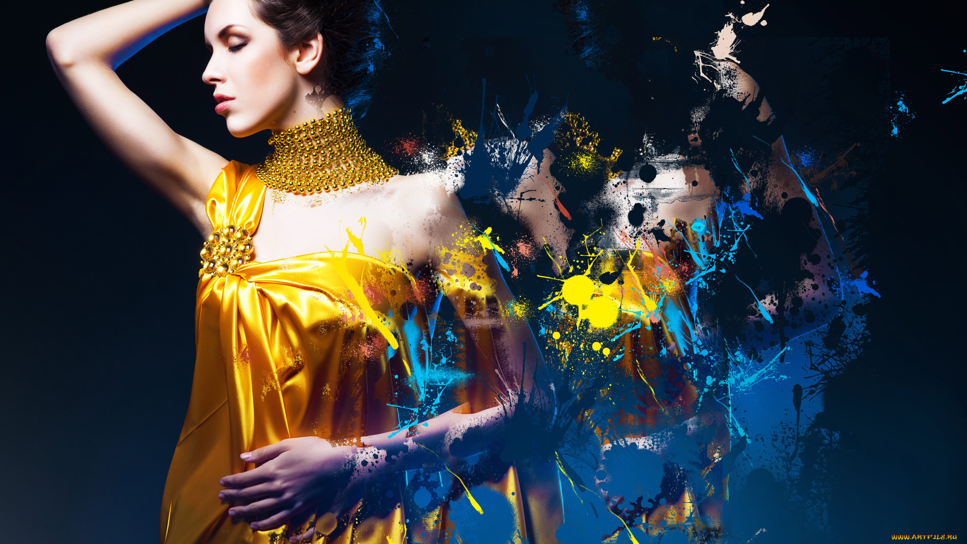 разное, компьютерный, дизайн, платье