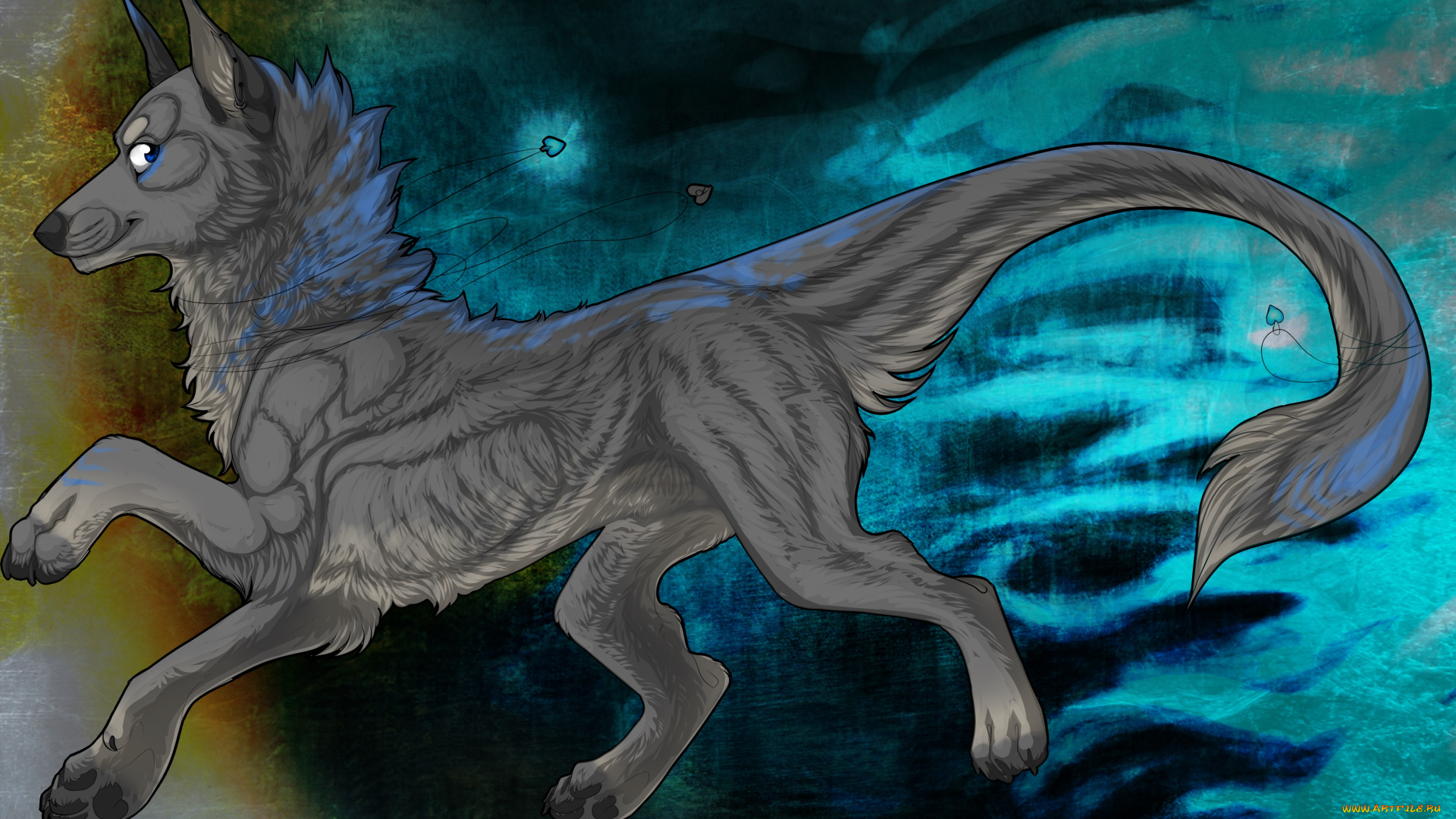 рисованные, животные, , сказочные, , мифические, собака