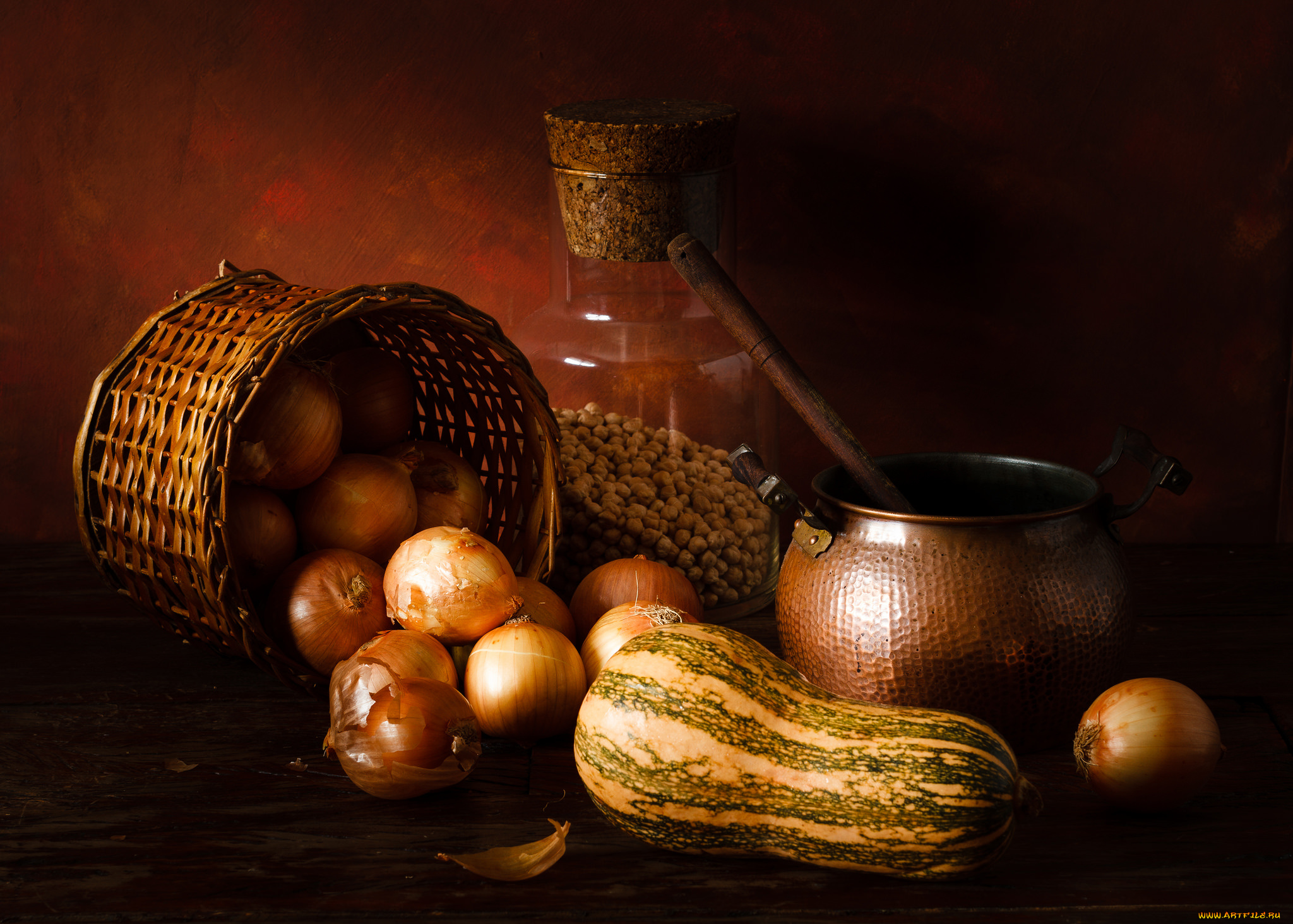 еда, овощи, лук, тыква