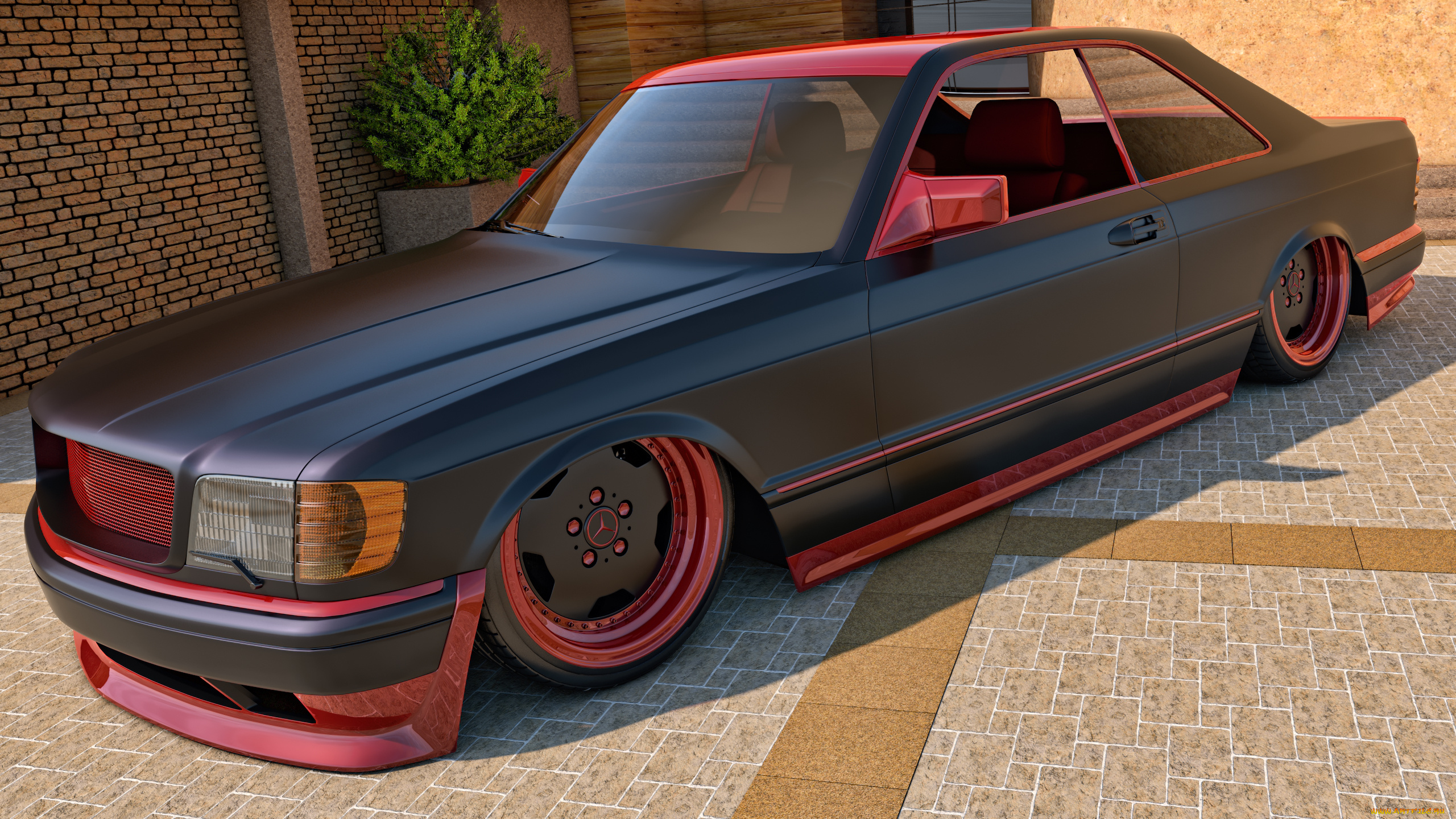 автомобили, 3д, amg, sec, 560, mercedes-benz, 1991