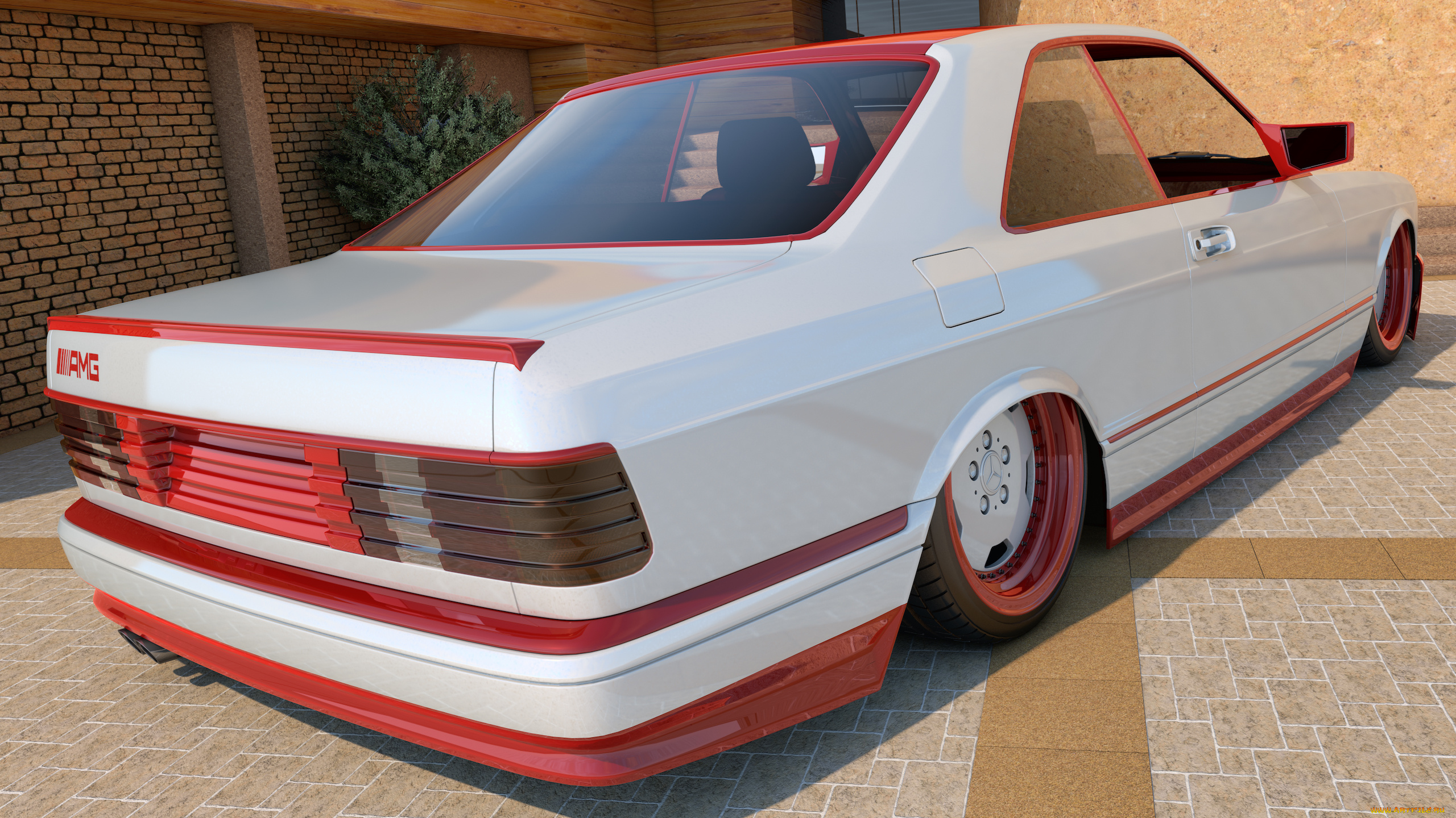 автомобили, 3д, sec, 560, benz, amg, mercedes-, 1991