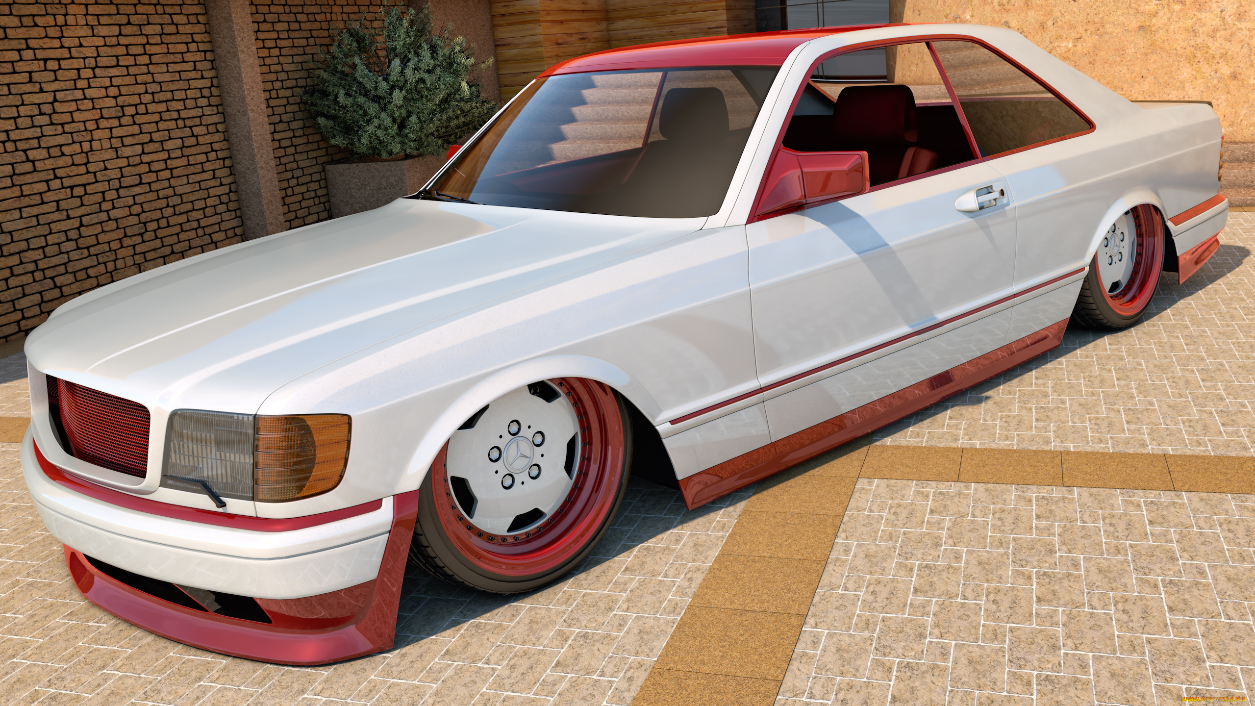 автомобили, 3д, sec, 560, benz, mercedes-, 1991, amg