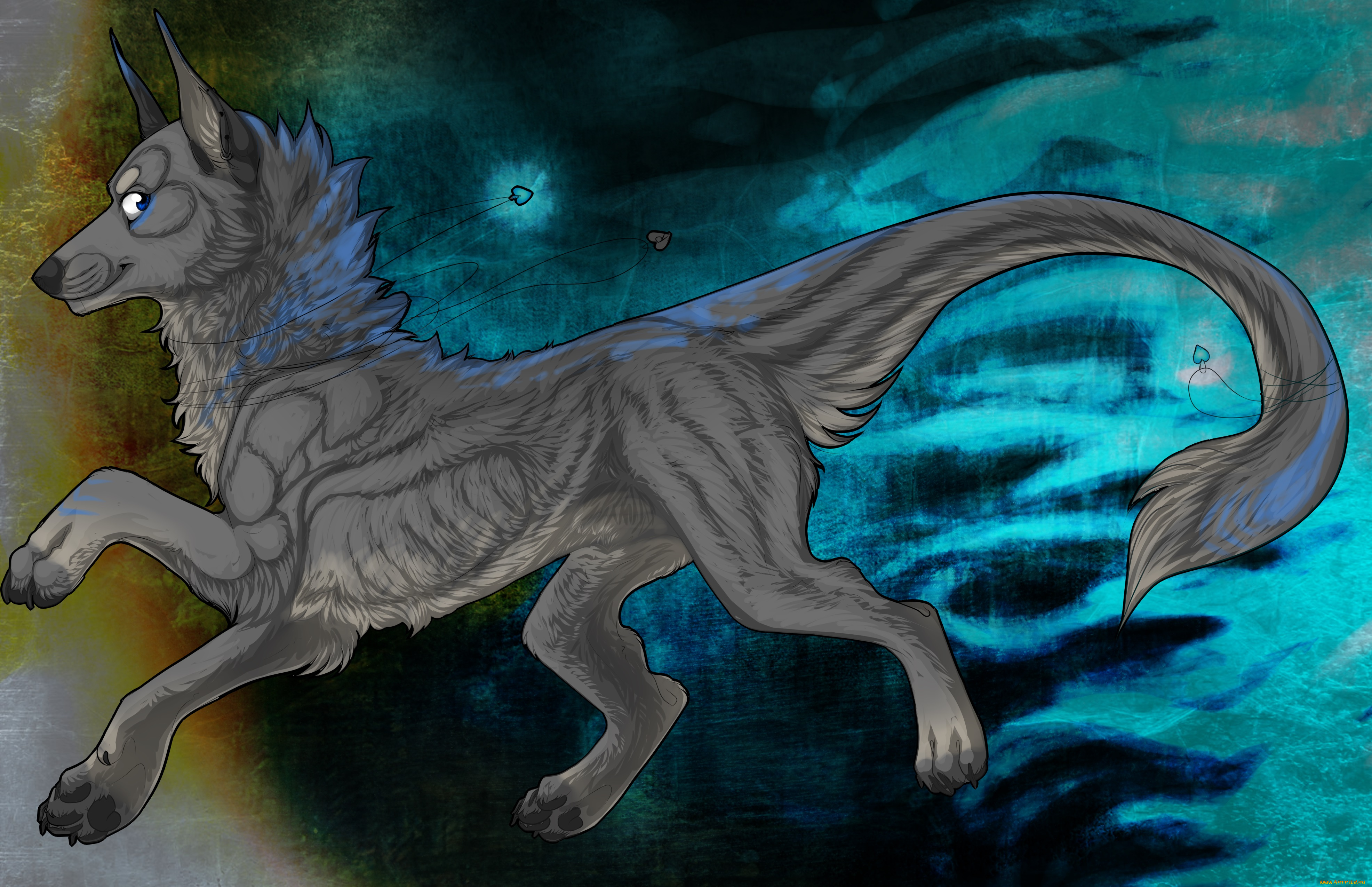 рисованные, животные, , сказочные, , мифические, собака