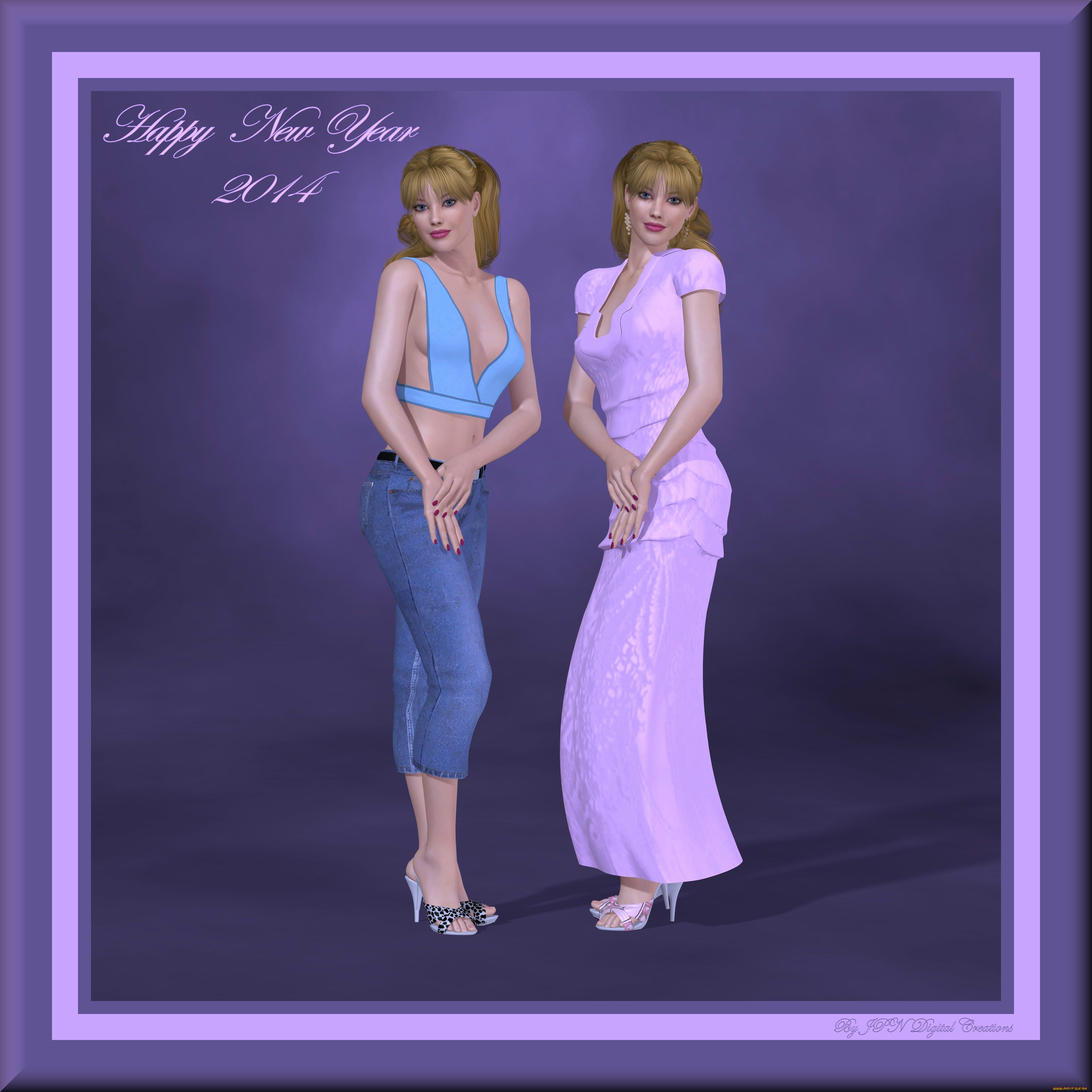 3д, графика, people, , люди, улыбка, девушки