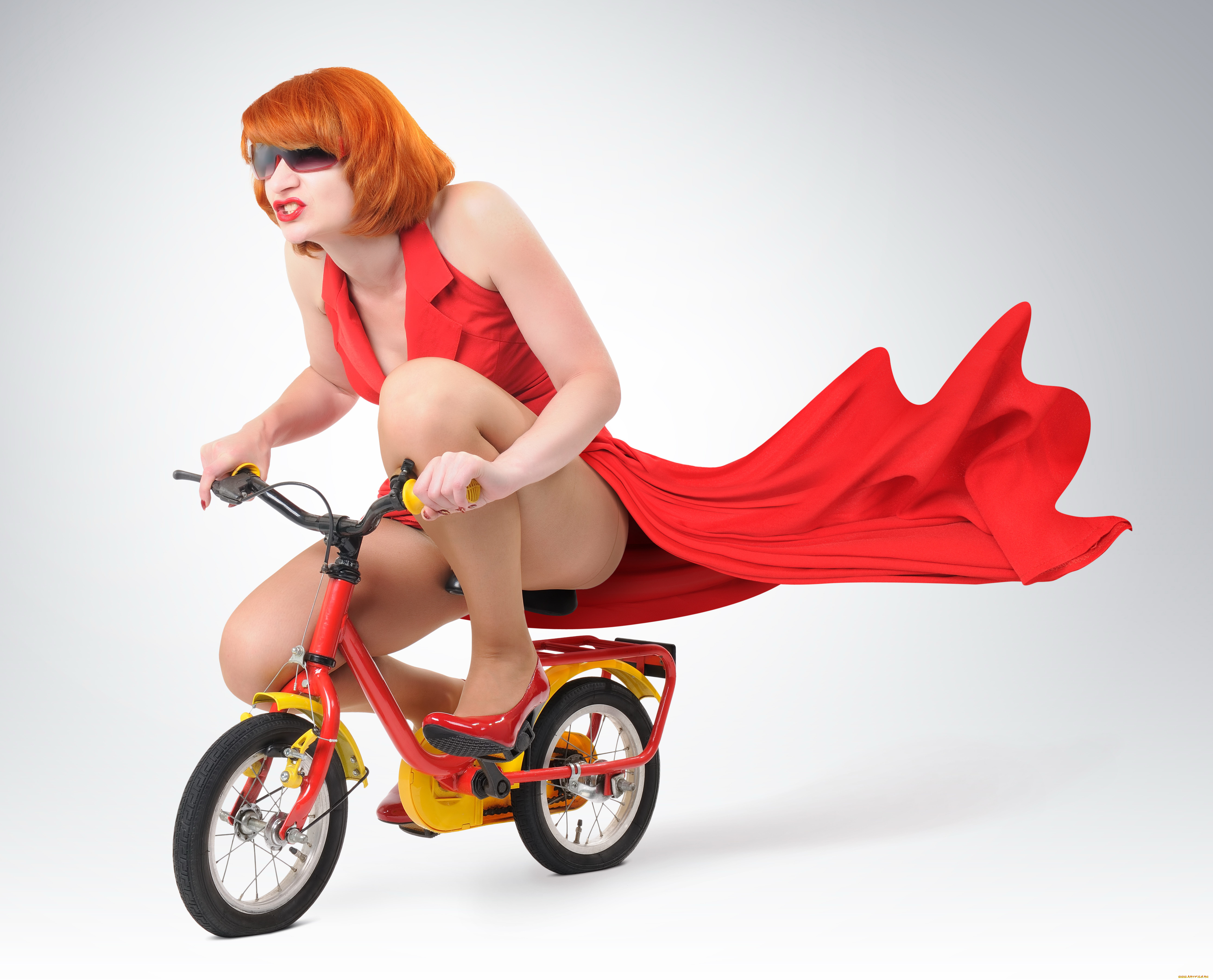 девушки, -unsort, , креатив, велосипед