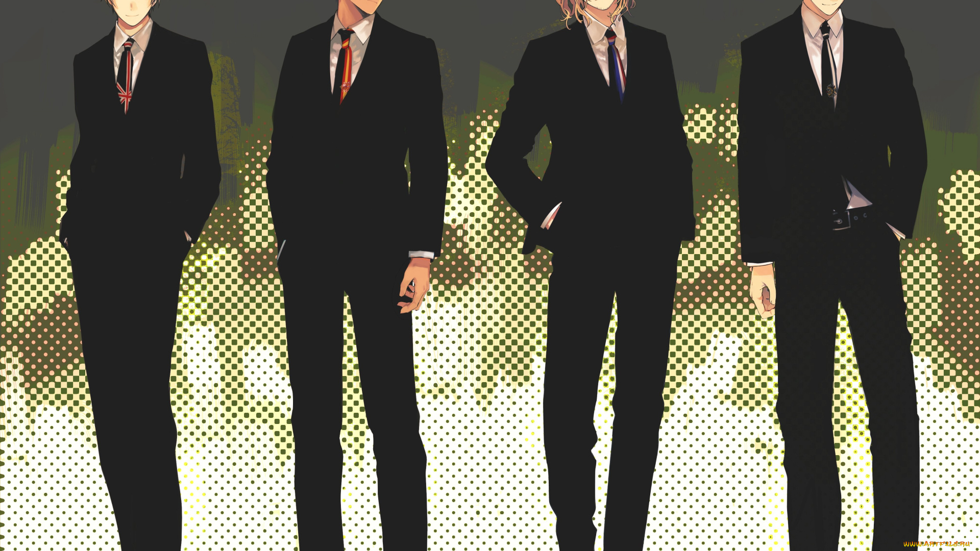 аниме, hetalia, , axis, powers, арт, парни, костюмы