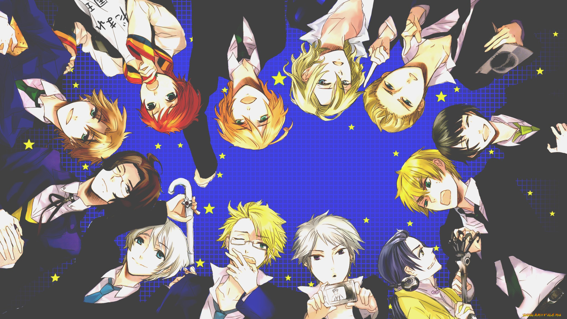 аниме, hetalia, , axis, powers, страны, парни, арт