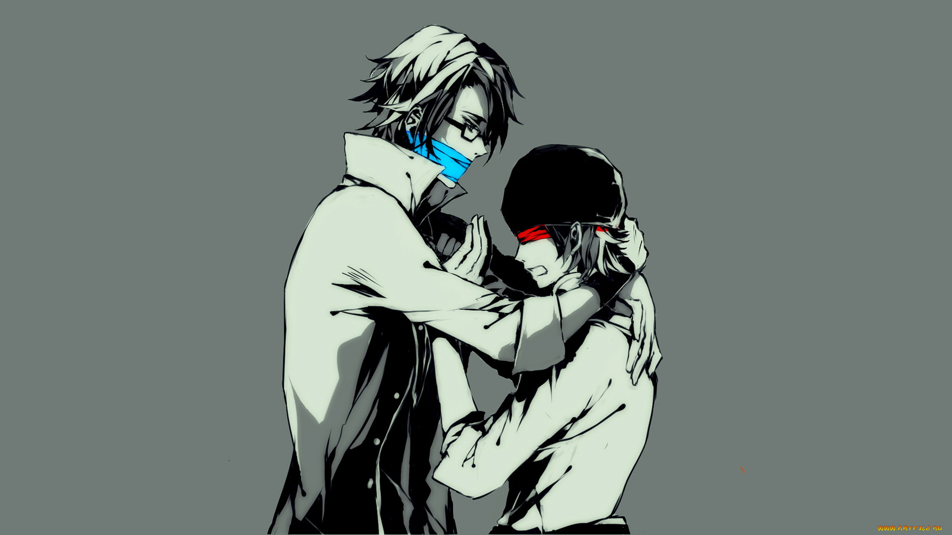 аниме, k, project, Ято, парни, фушими, фон, арт