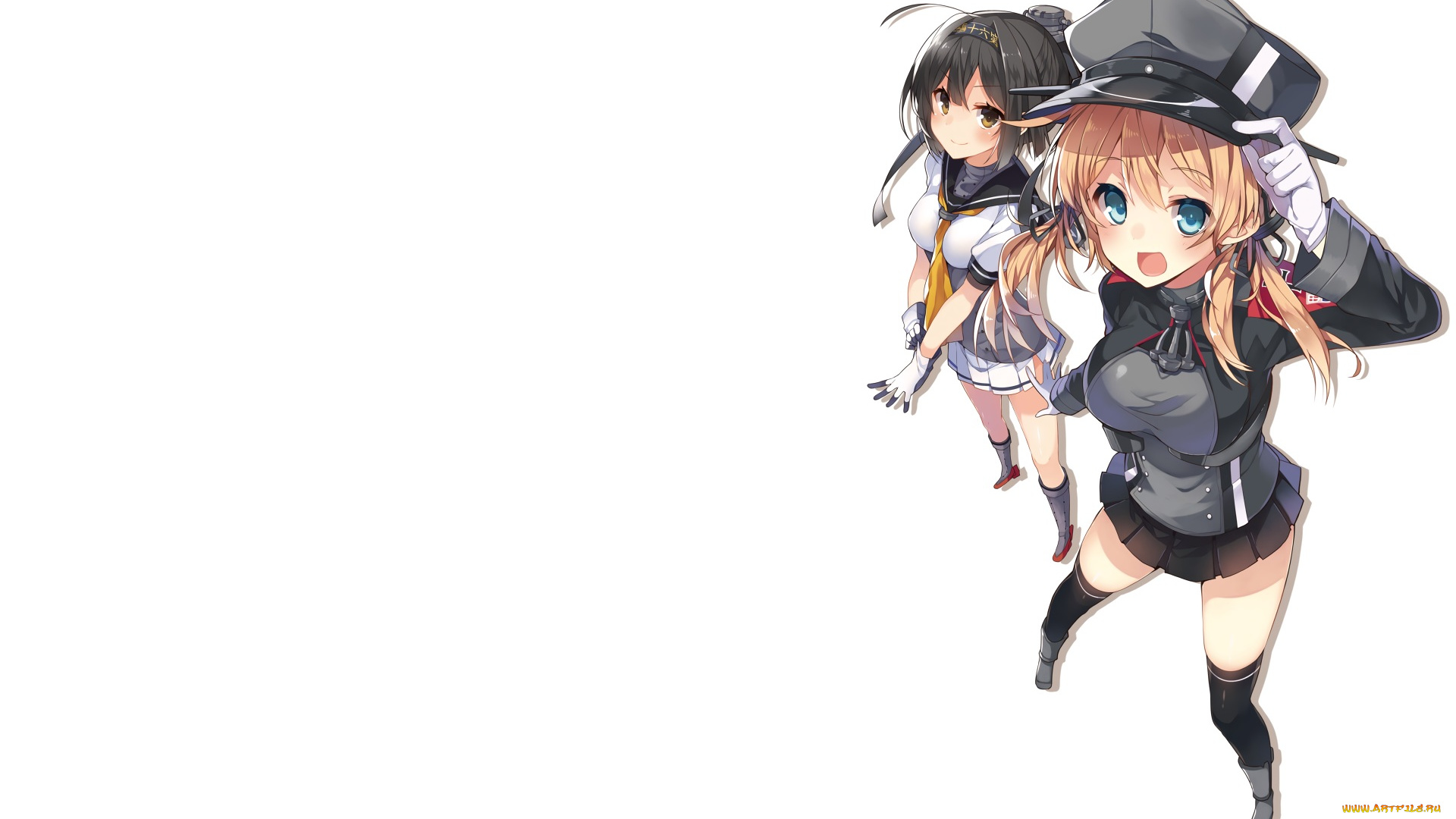 аниме, kantai, collection, фон, взгляд, девушки