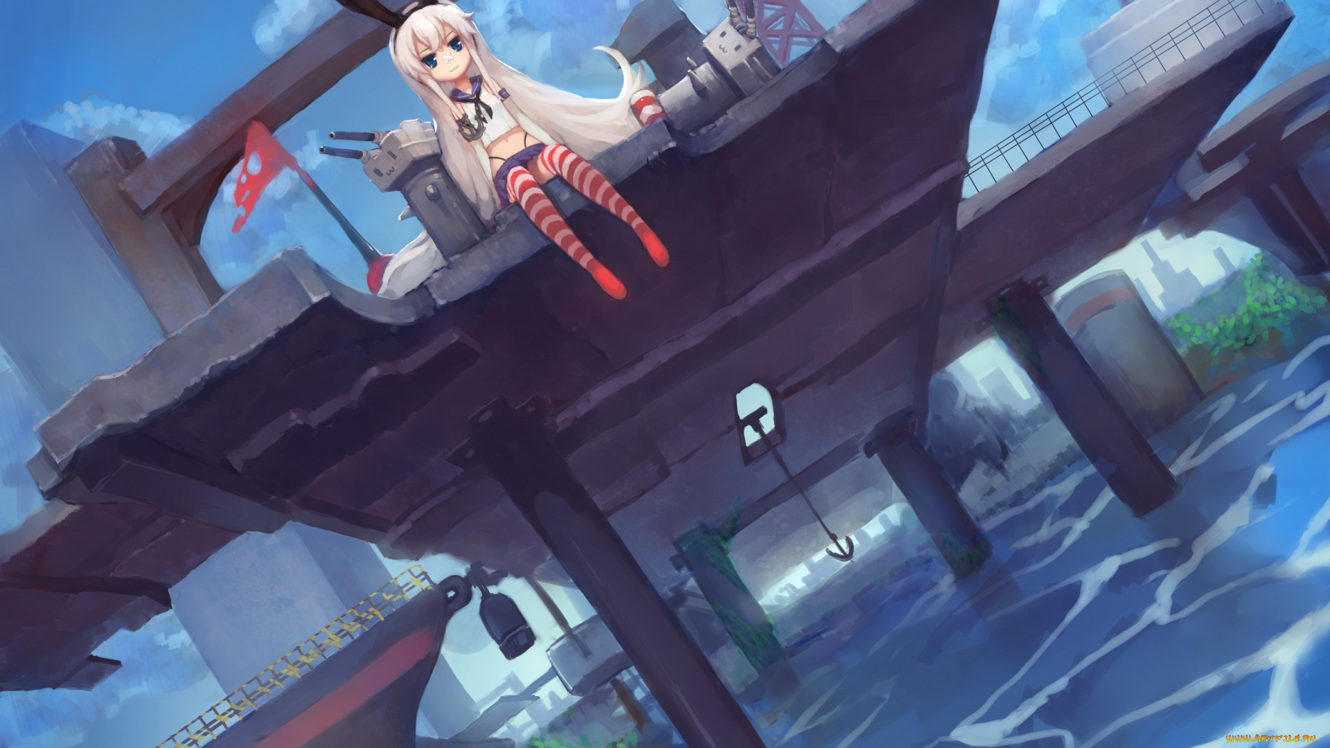 аниме, kantai, collection, kancolle, gods, shimakaze, kantai, collection, rensouhou-chan