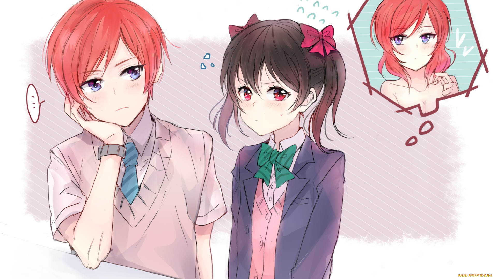автор, , hyugo, аниме, love, live, , school, idol, project, yazawa, nico, nishikino, maki, love, live, school, idol, project