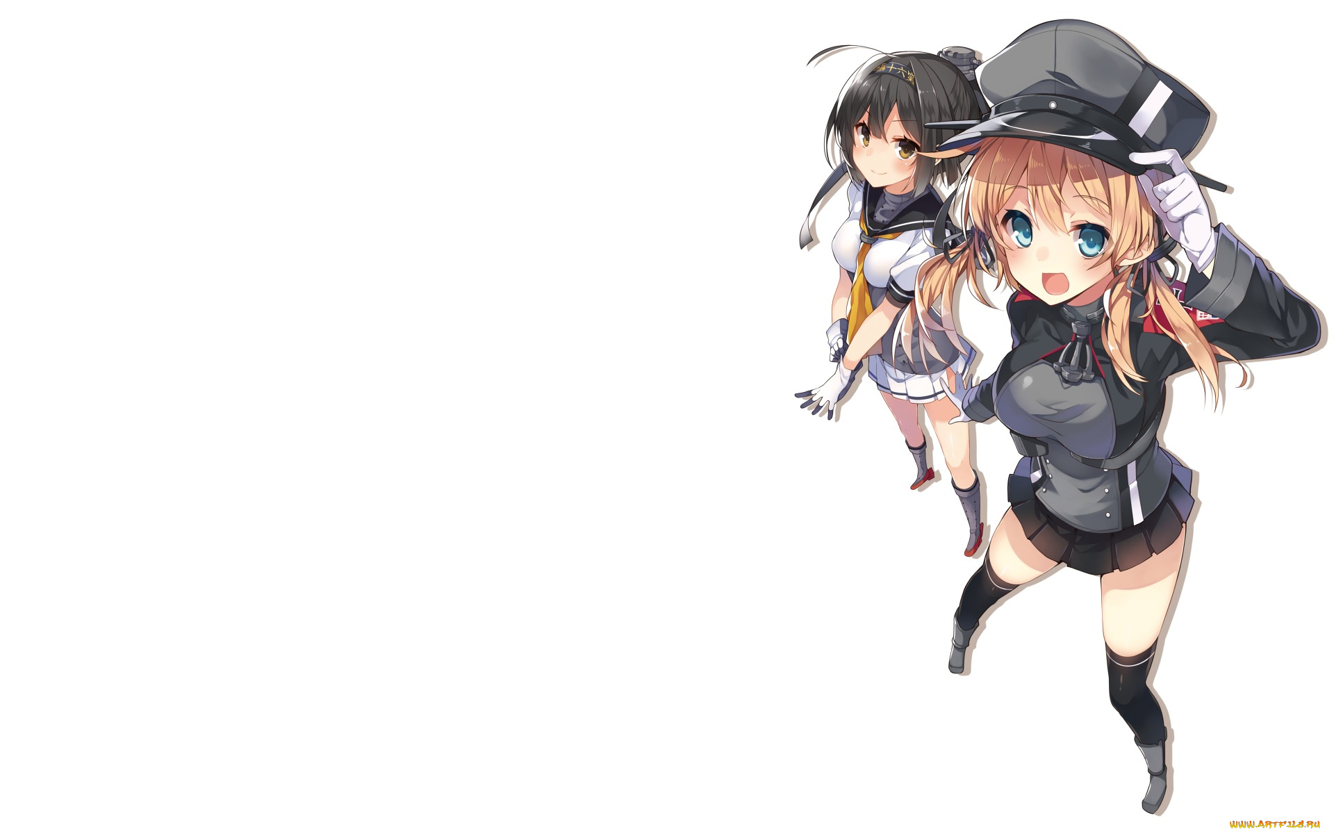 аниме, kantai, collection, фон, взгляд, девушки