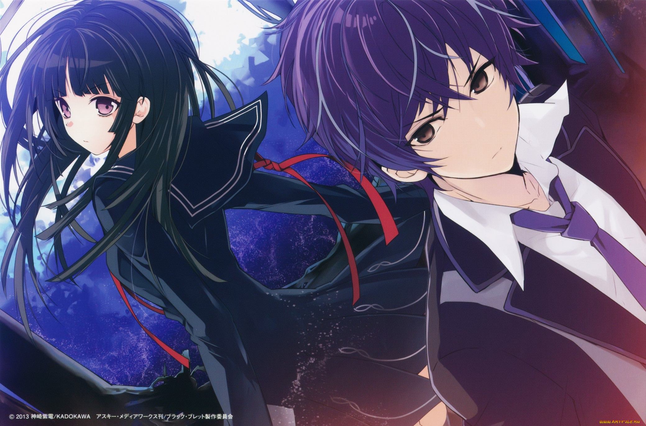 аниме, black, bullet, скан, парень, девушка, black, bullet