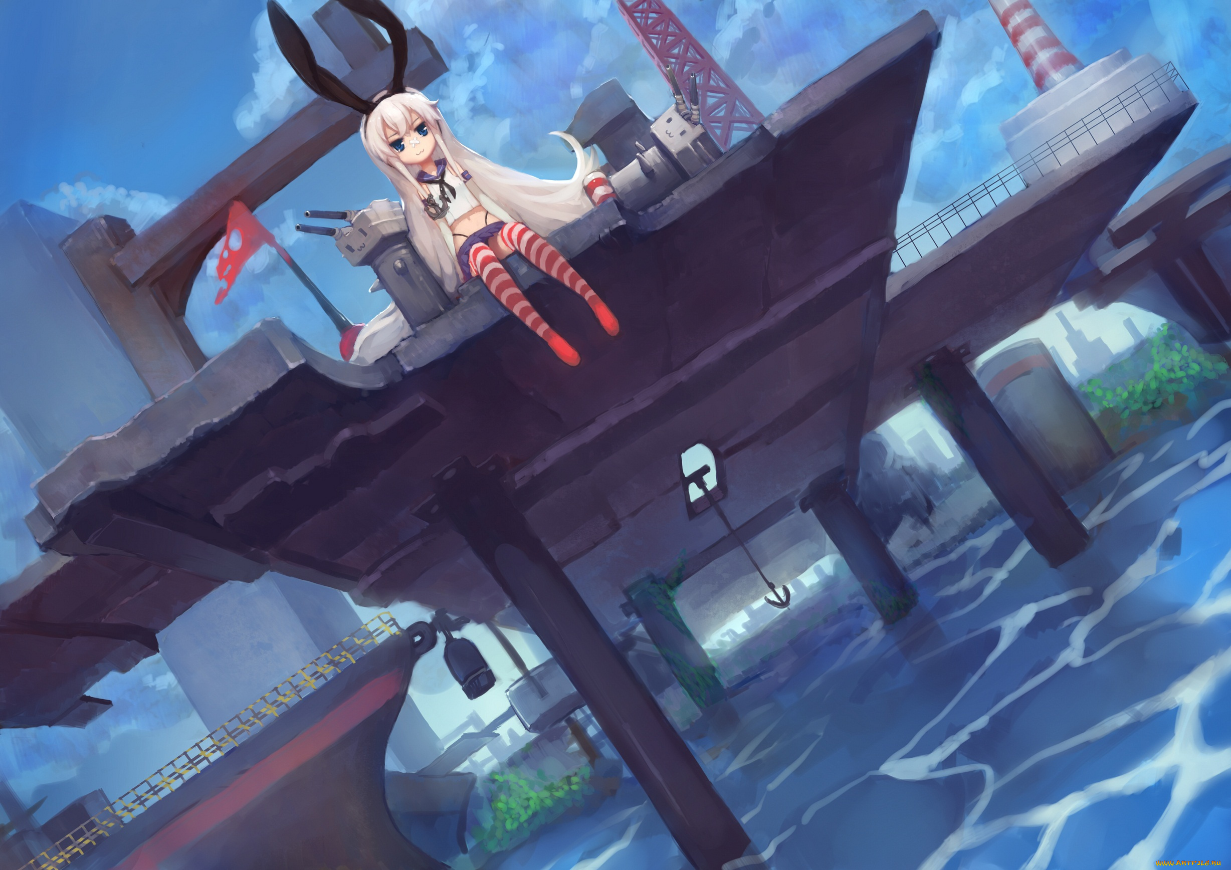 аниме, kantai, collection, kancolle, gods, shimakaze, kantai, collection, rensouhou-chan