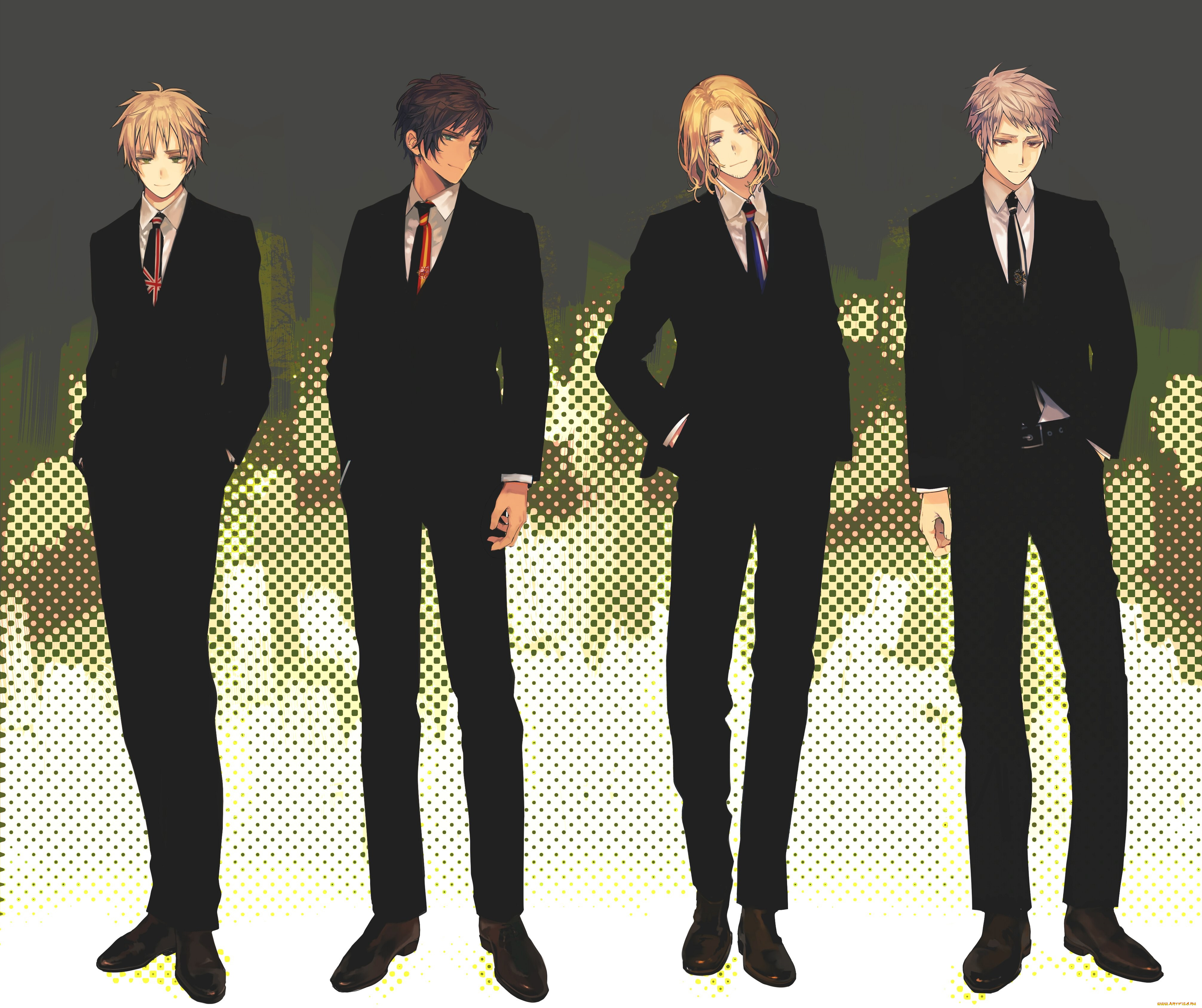 аниме, hetalia, , axis, powers, арт, парни, костюмы