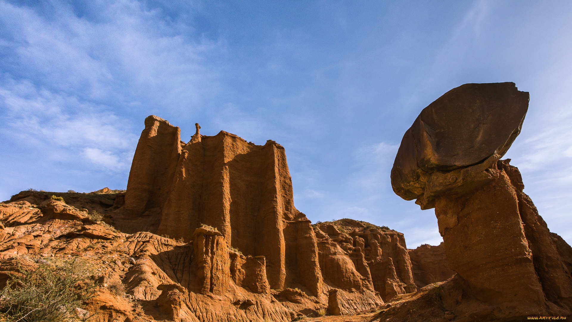 природа, горы, синьцзян, гранд-каньон, wensu, пейзаж