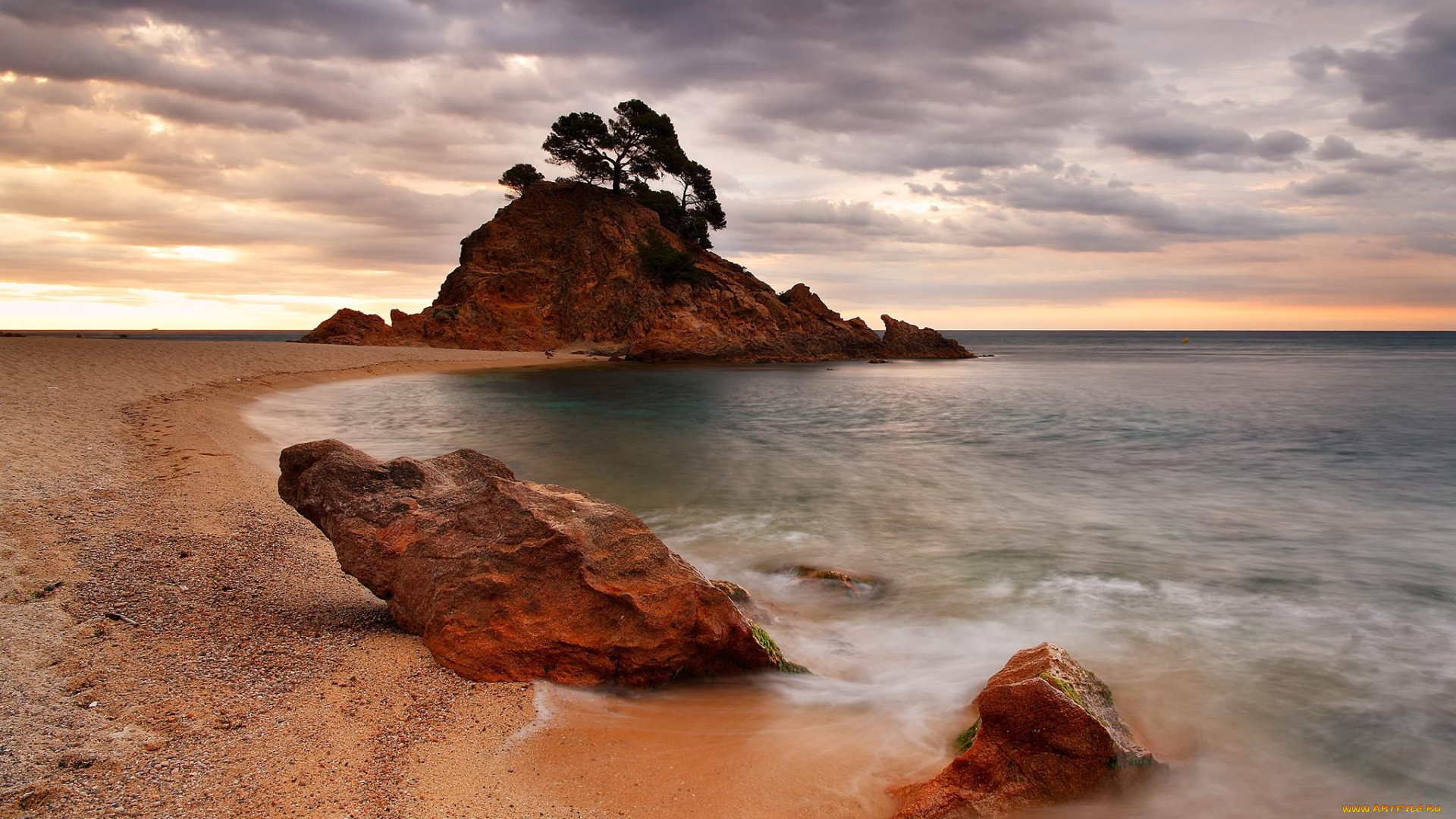 природа, побережье, камни, море