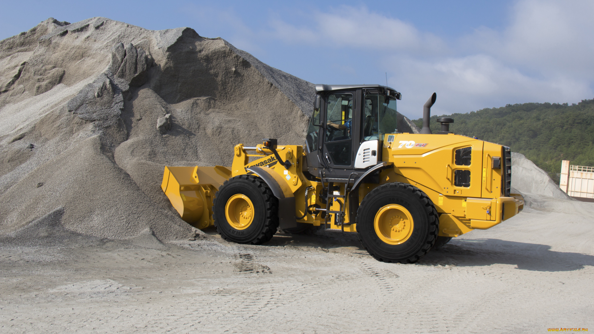 техника, фронтальные, погрузчики, kawasaki