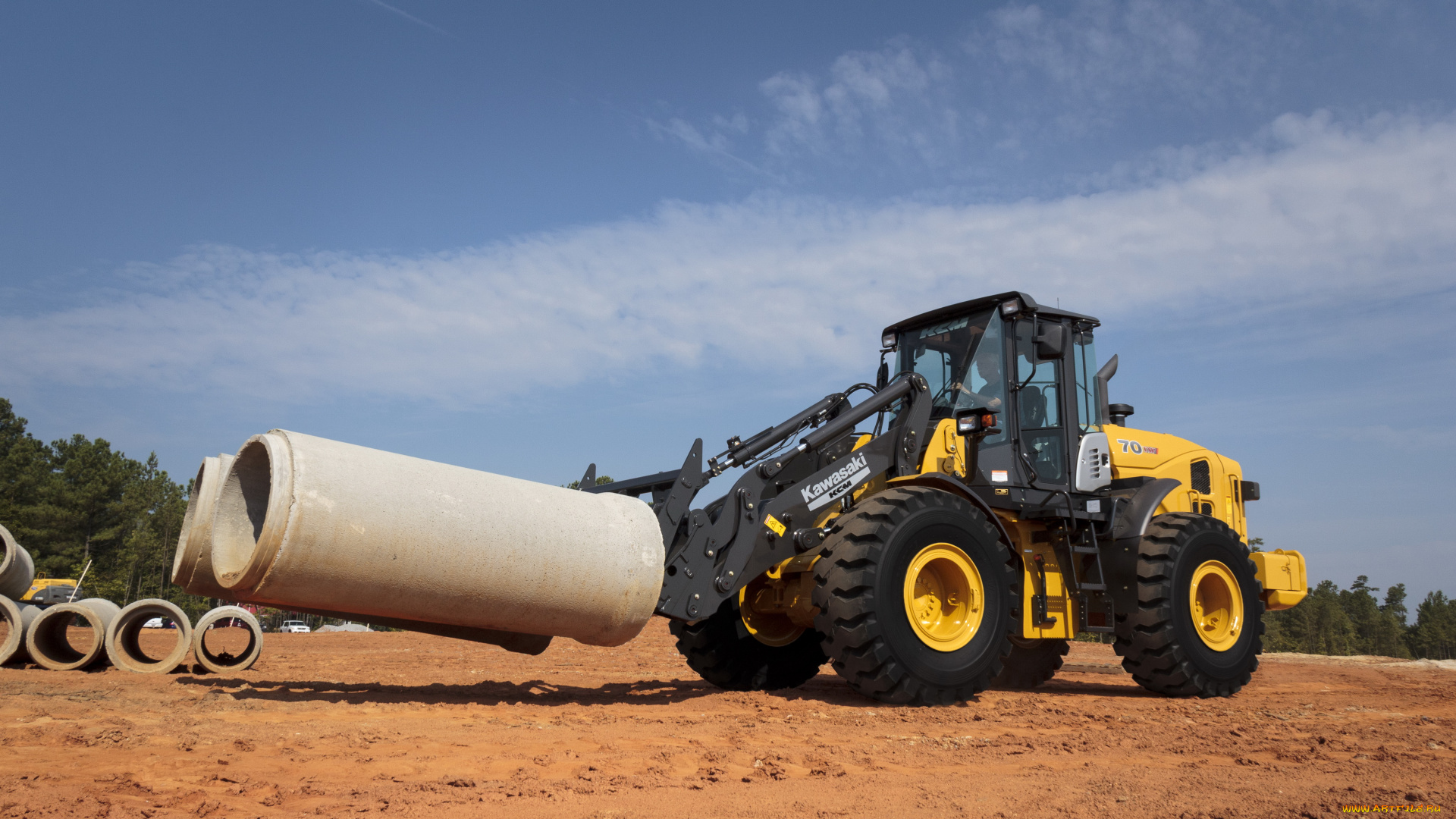 техника, фронтальные, погрузчики, kawasaki