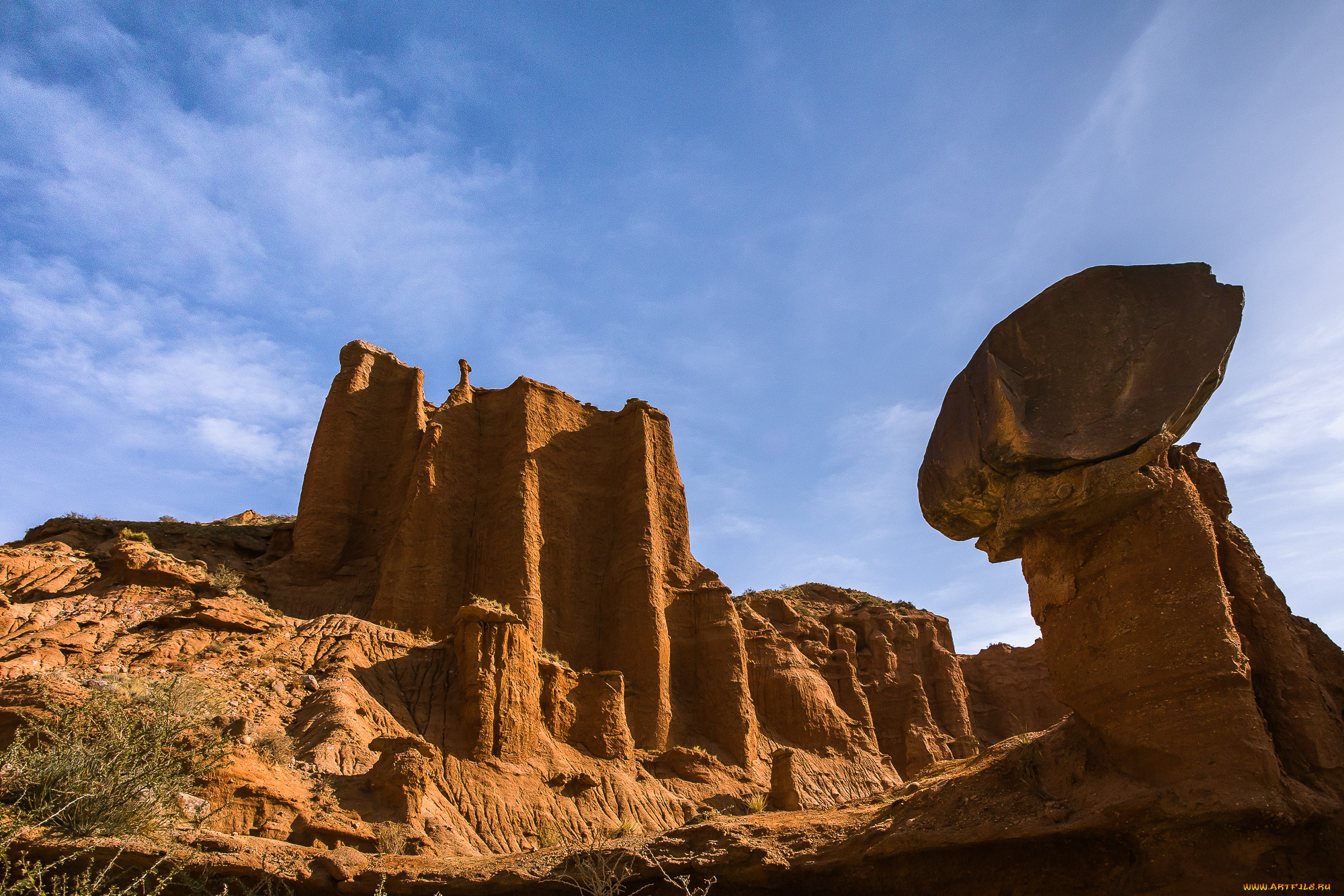 природа, горы, синьцзян, гранд-каньон, wensu, пейзаж