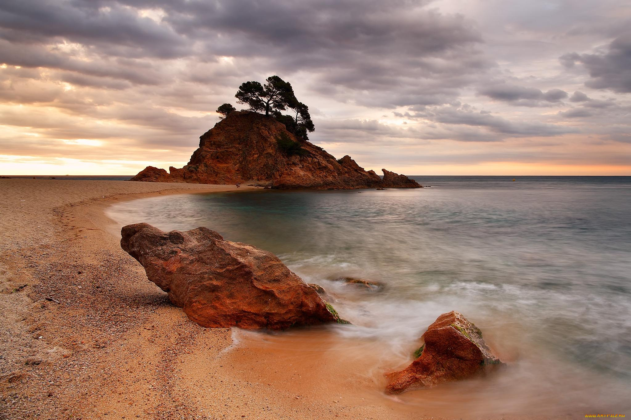 природа, побережье, камни, море