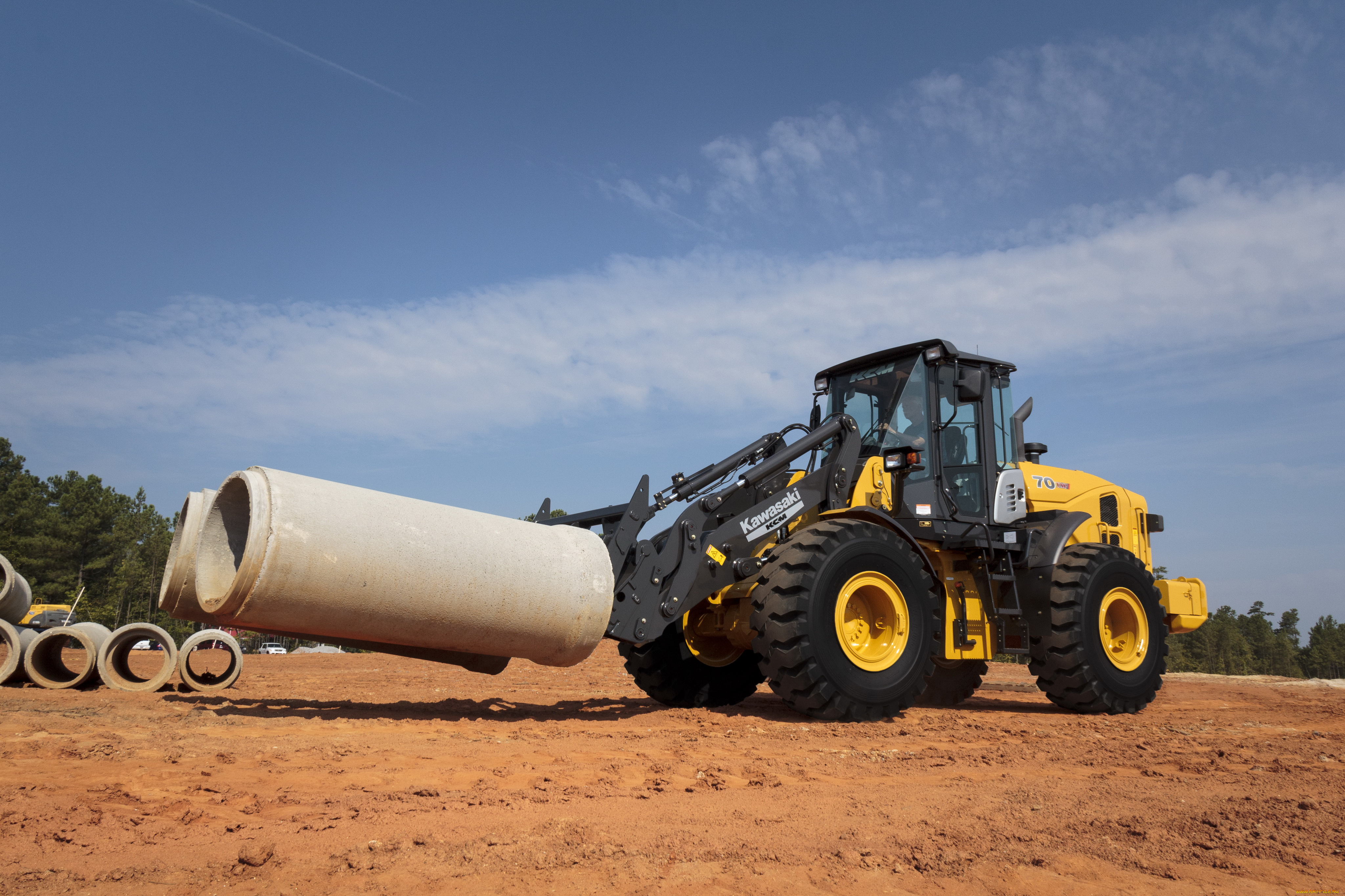 техника, фронтальные, погрузчики, kawasaki