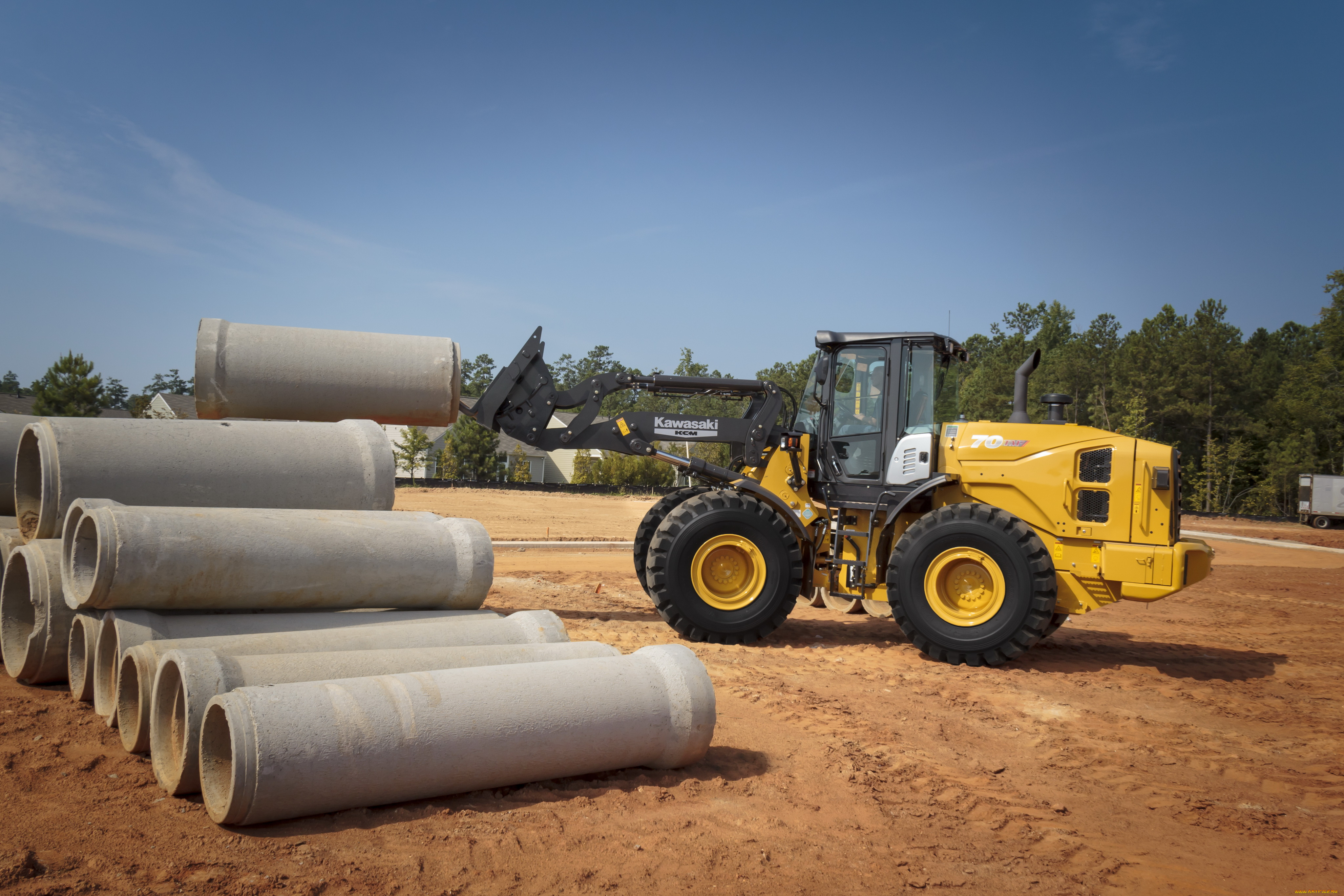 техника, фронтальные, погрузчики, kawasaki