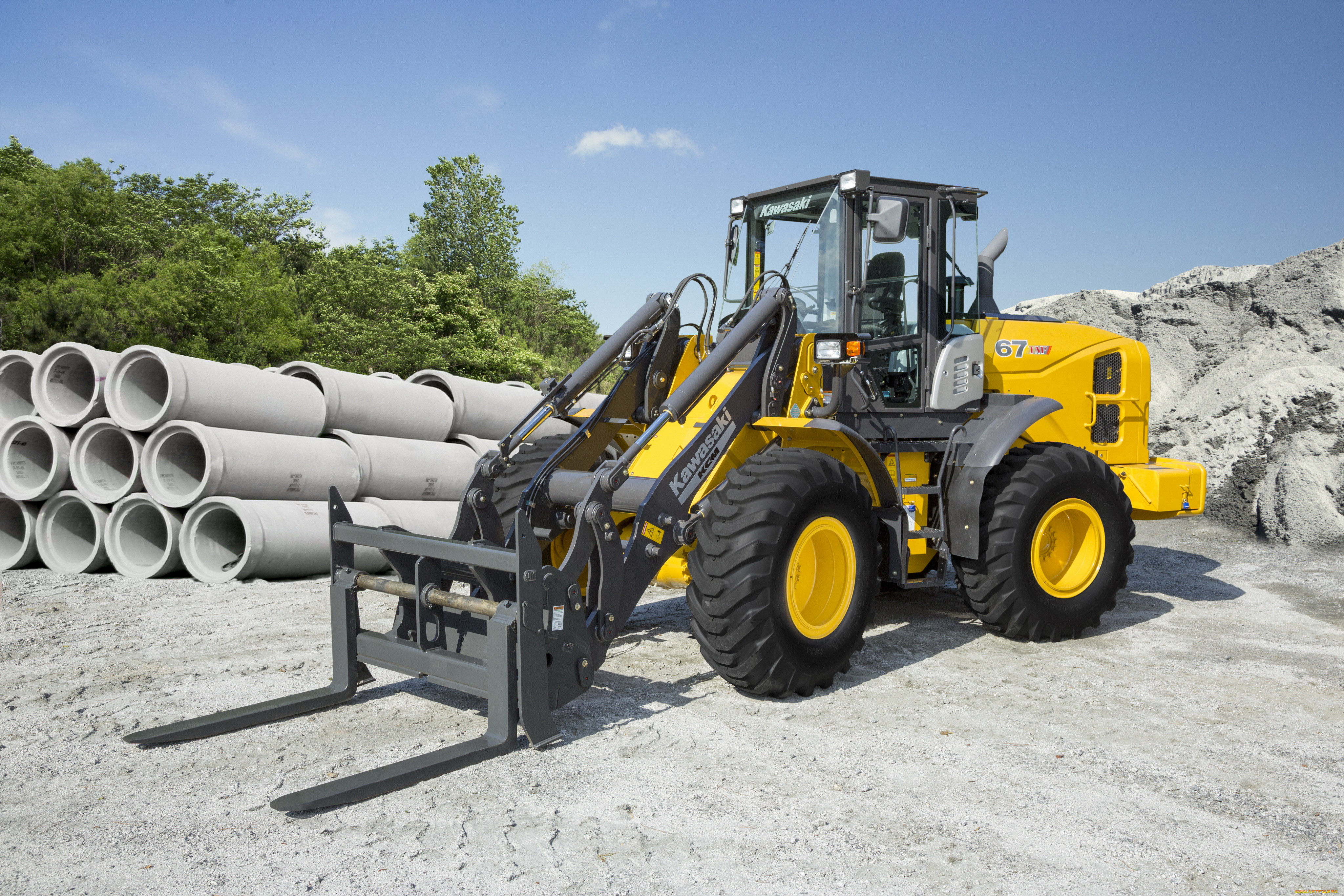 техника, фронтальные, погрузчики, kawasaki