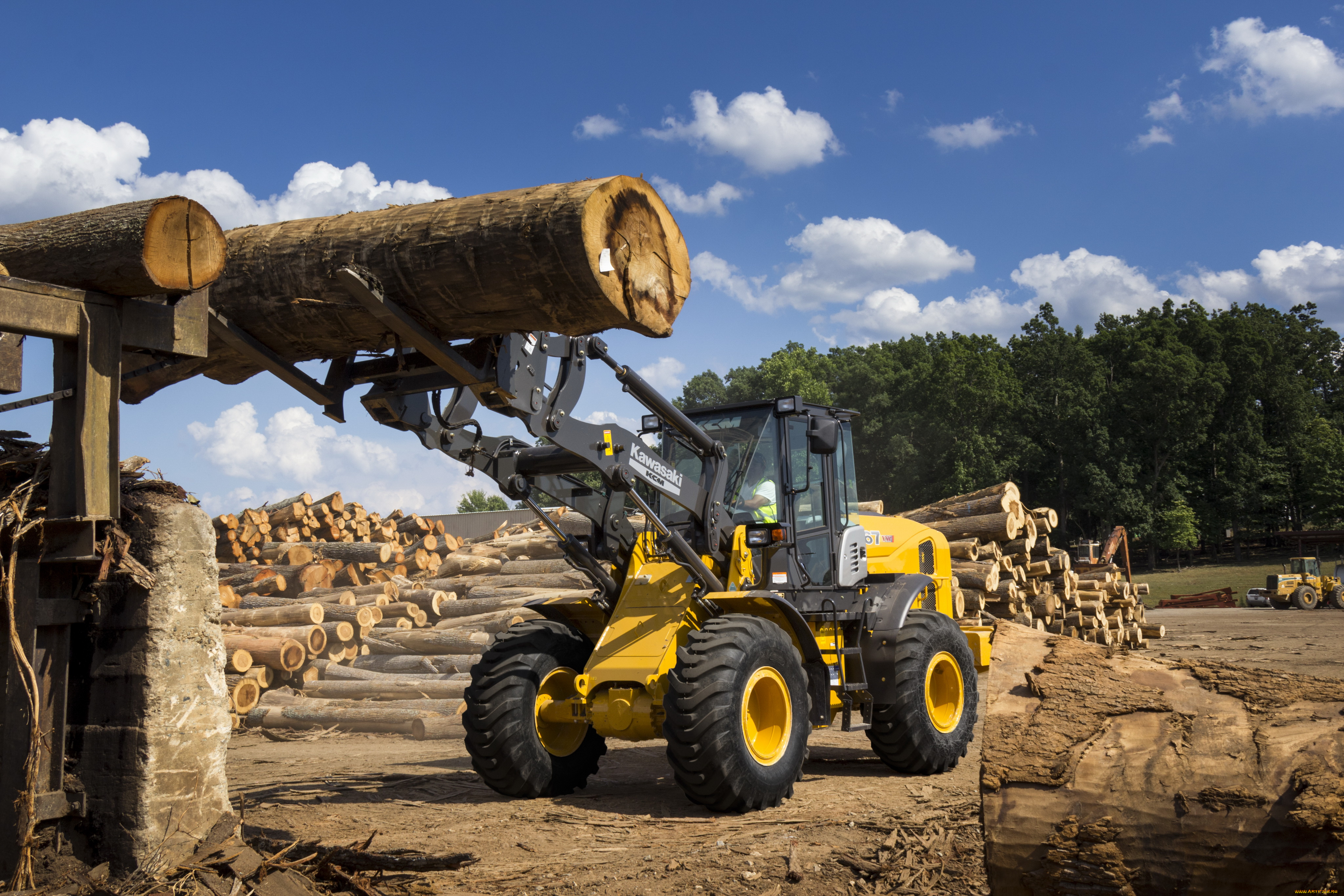 техника, фронтальные, погрузчики, kawasaki