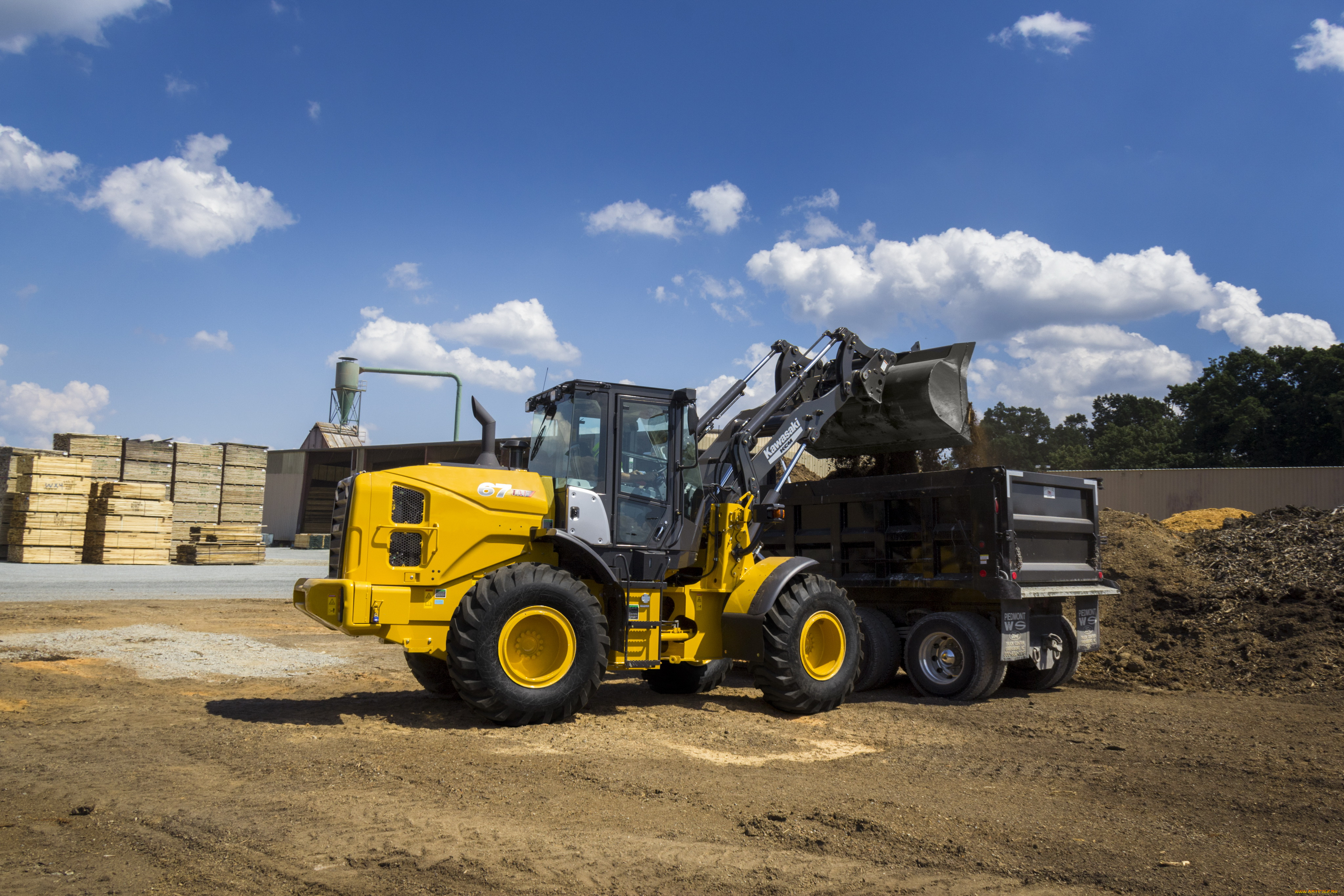 техника, фронтальные, погрузчики, kawasaki