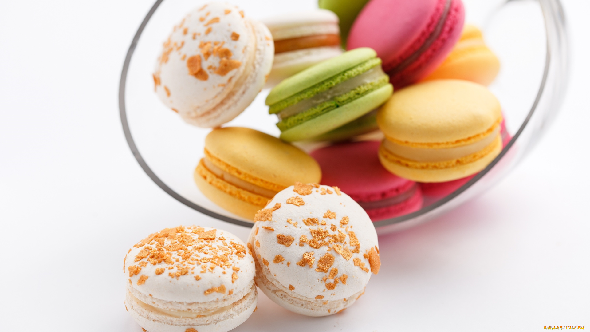 еда, макаруны, ассорти, печенье, лакомство