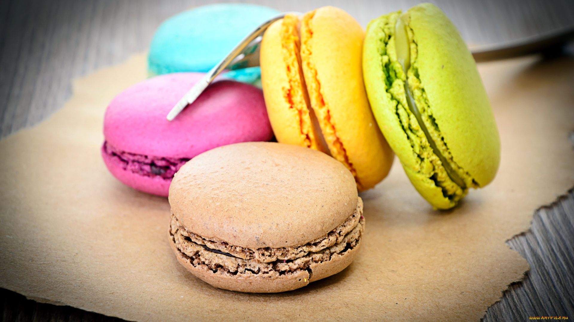 еда, макаруны, лакомство, печенье, ассорти