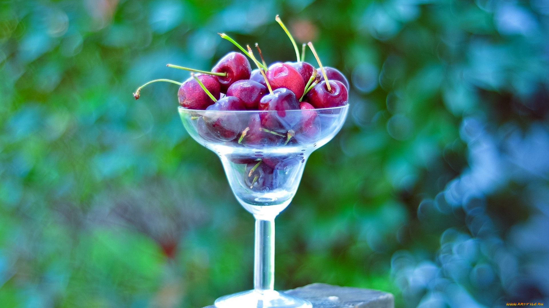 еда, вишня, , черешня, вишни, бокал, ягоды, боке