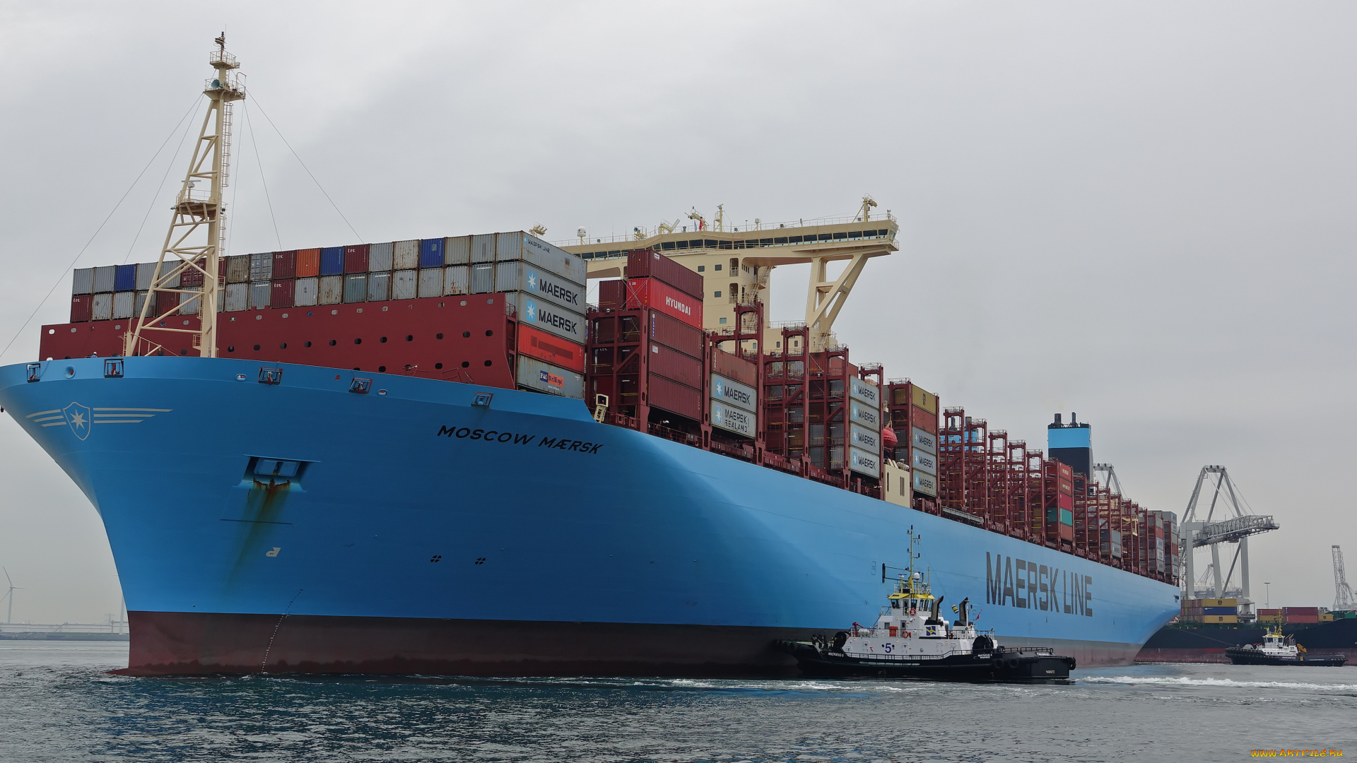 корабли, грузовые, суда, контейнеровоз