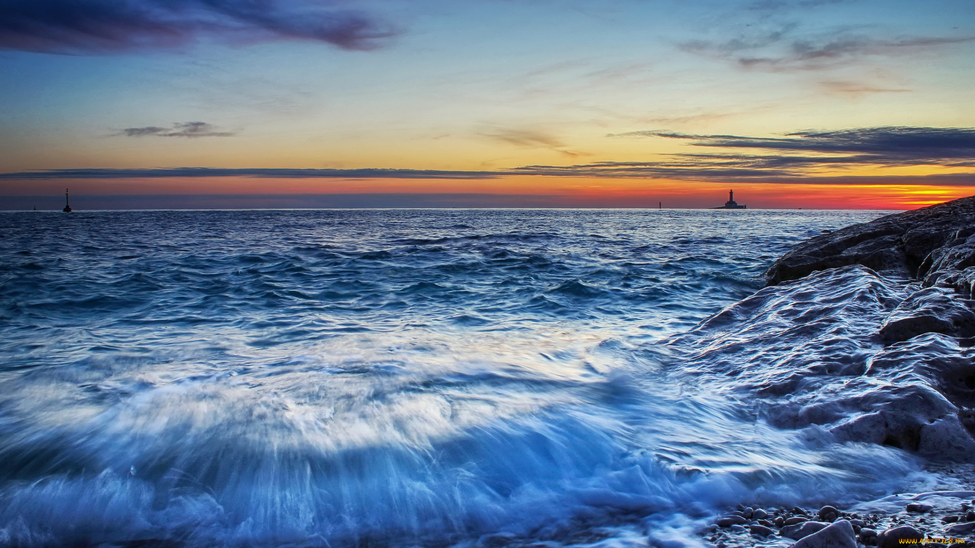 природа, моря, океаны, простор